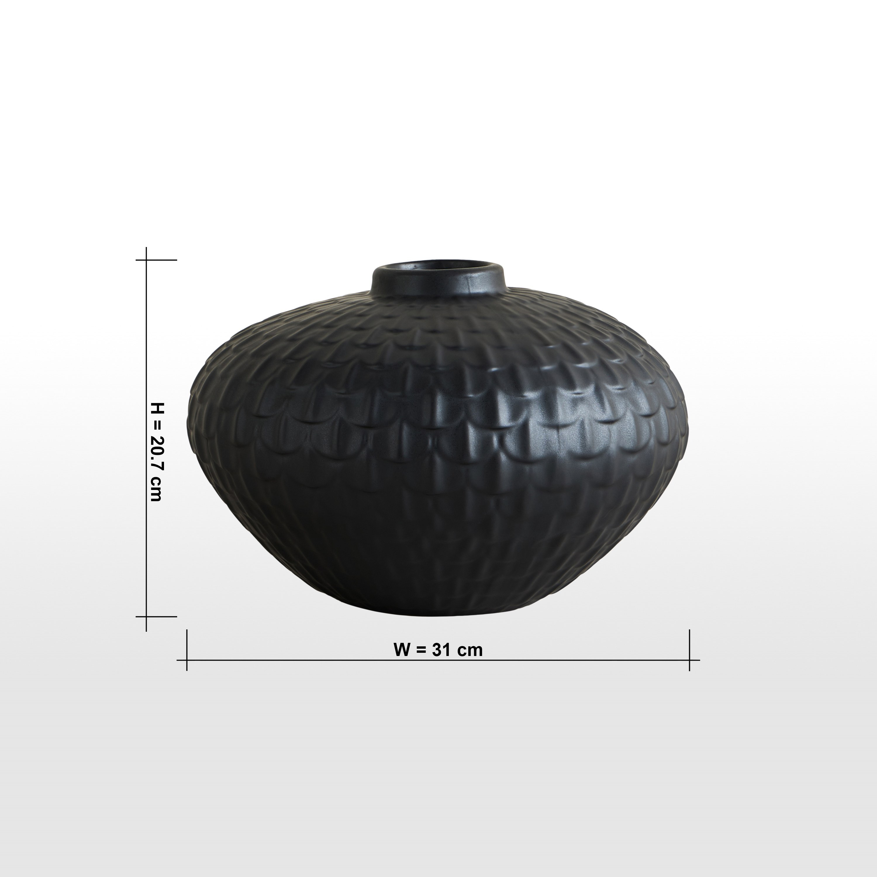 Modern Ceramic Vase - 21 cm-household-decor-vasesandbowls-image-4