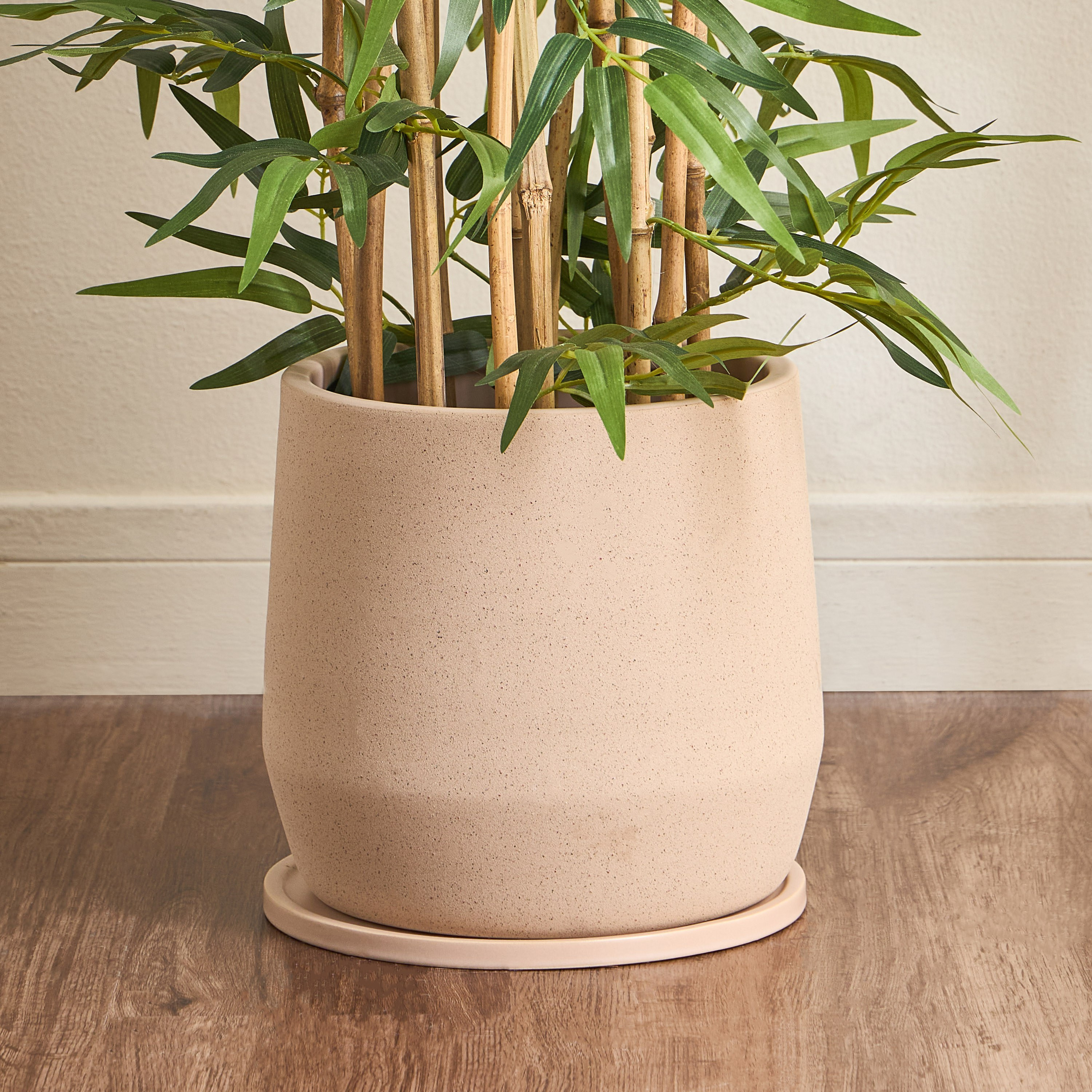 Raha Blake Mord Ceramic Planter with Saucer - 26 cm-household-gardenandoutdoor-potsandplanters-planters-image-1