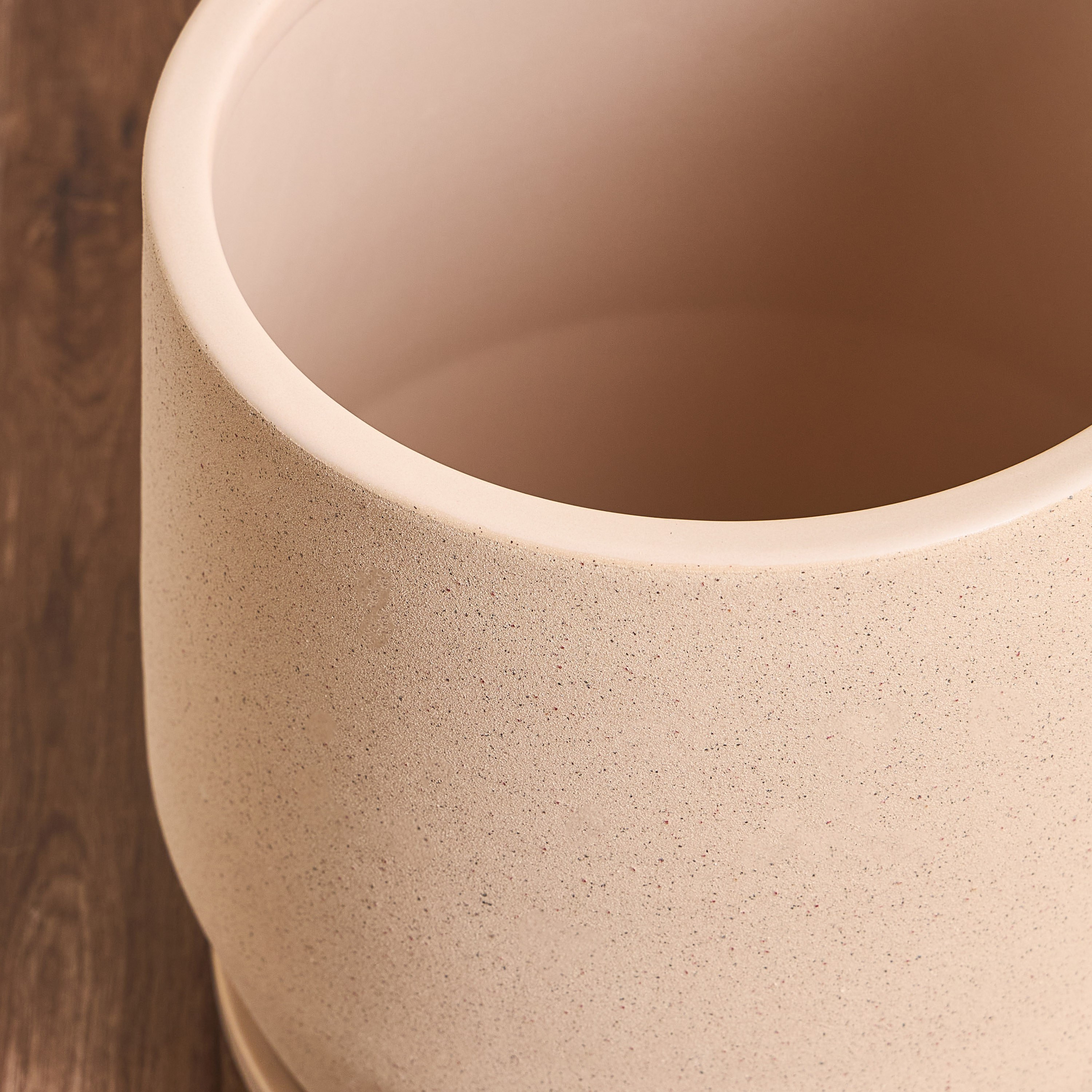 Raha Blake Mord Ceramic Planter with Saucer - 26 cm-household-gardenandoutdoor-potsandplanters-planters-image-3