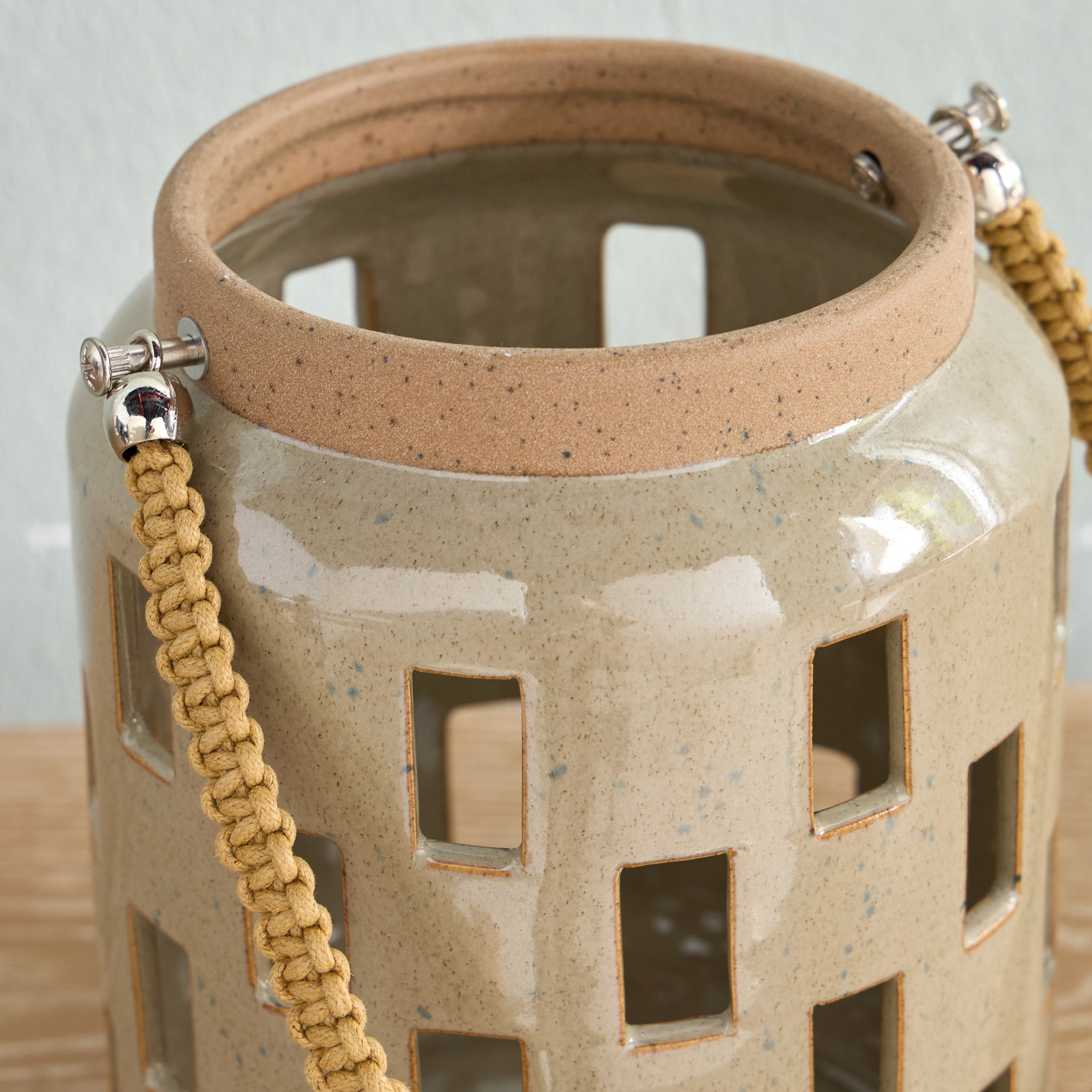 Raha Benji Ceramic Lantern - 21 cm-household-decor-candleholdersandlanterns-image-3