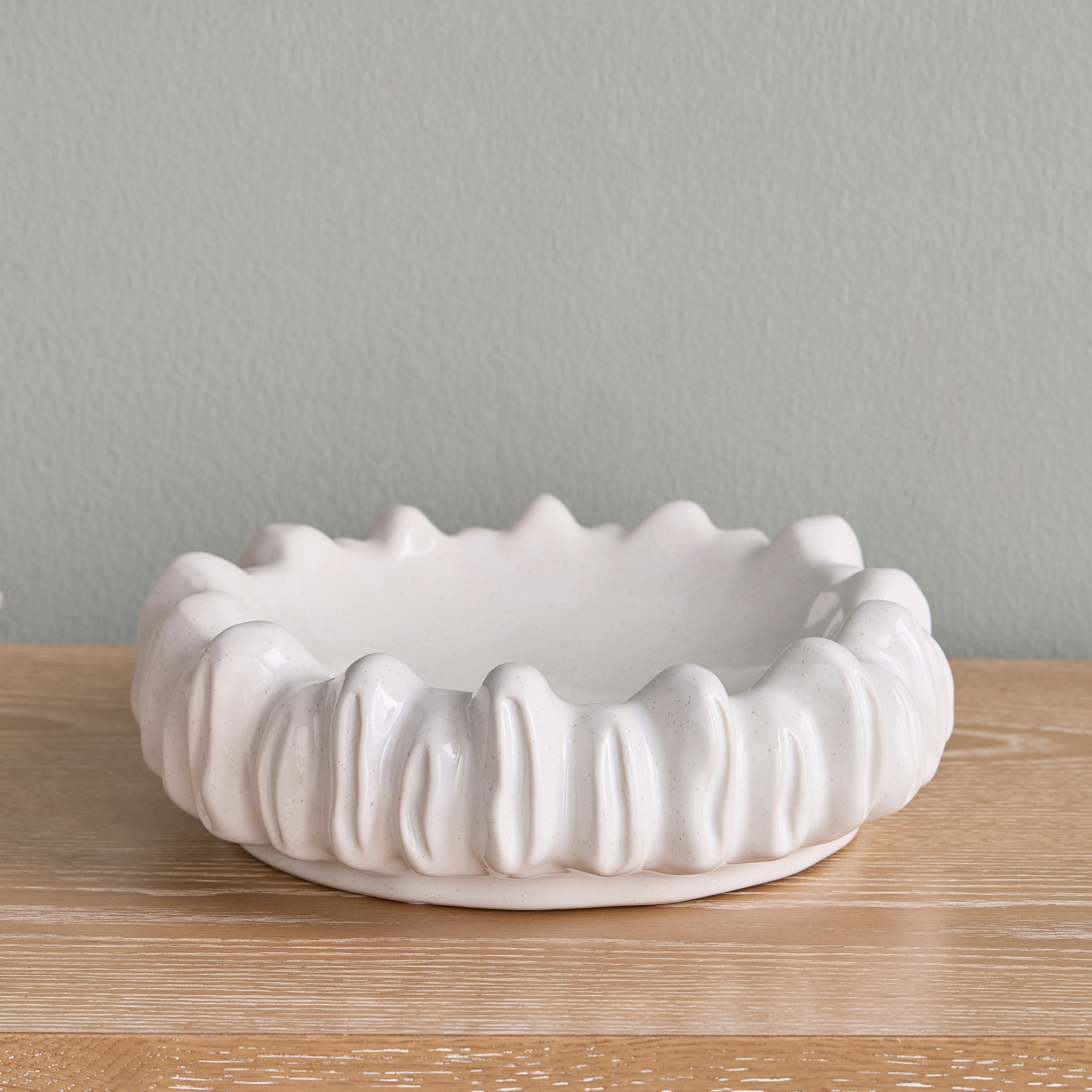 Raha Bailey Ceramic Decorative Platter - 27x28 cm-household-decor-boxesandtrays-image-1