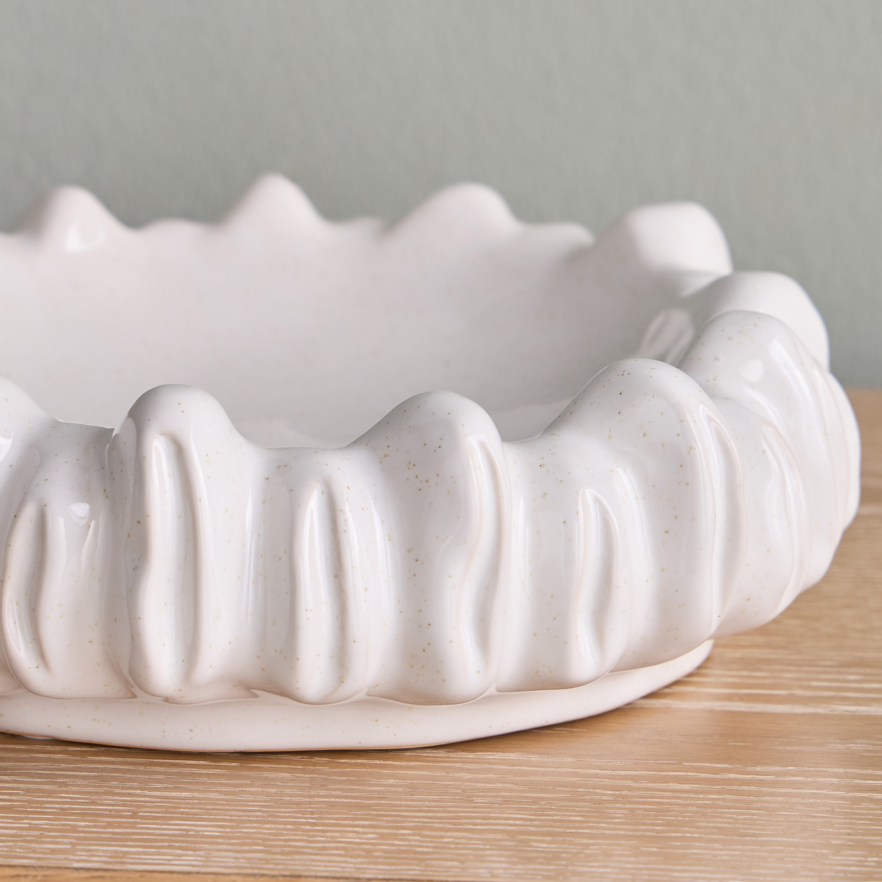 Raha Bailey Ceramic Decorative Platter - 27x28 cm-household-decor-boxesandtrays-image-2