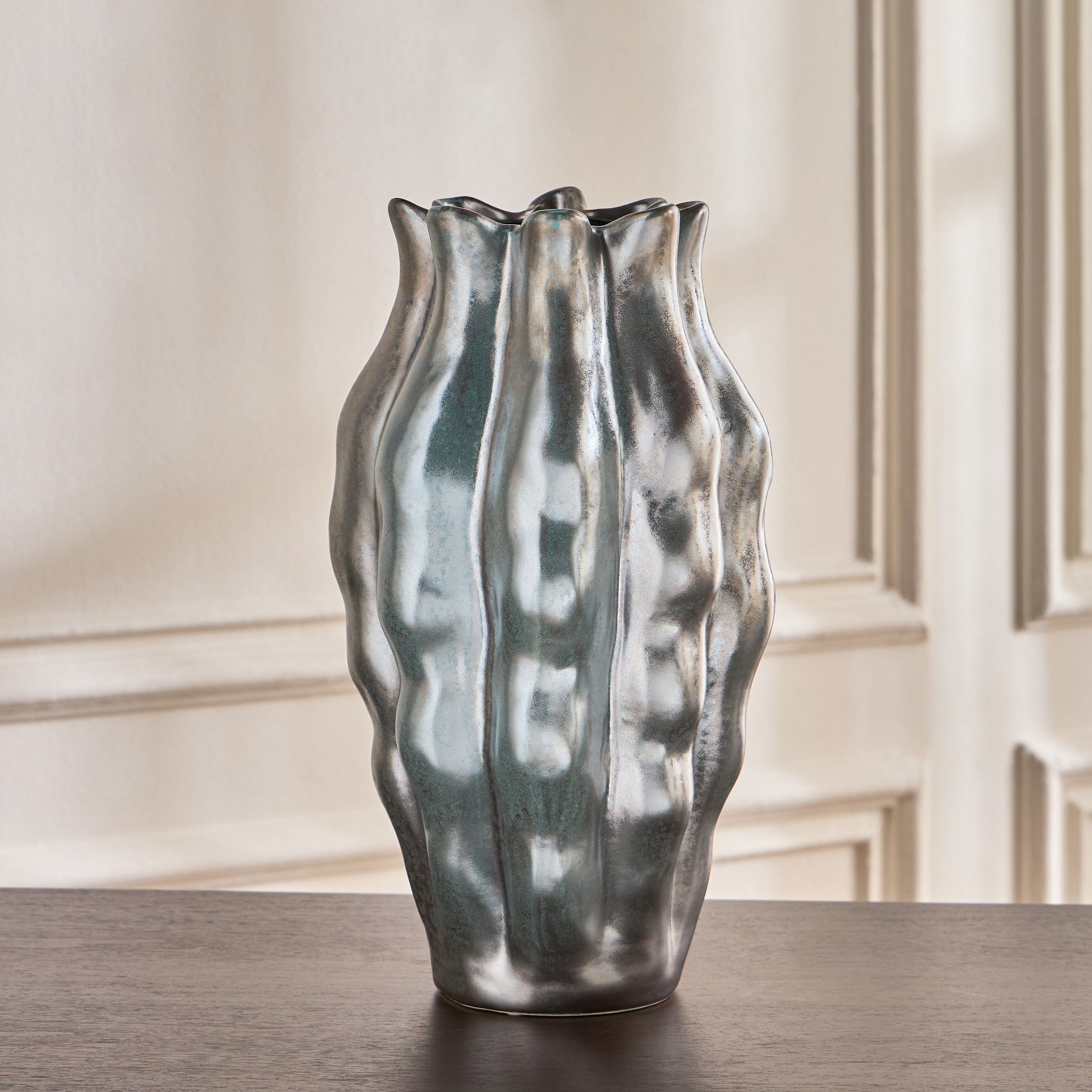 Nouf Caleb Ceramic Vase - 36 cm-household-decor-vasesandbowls-image-1