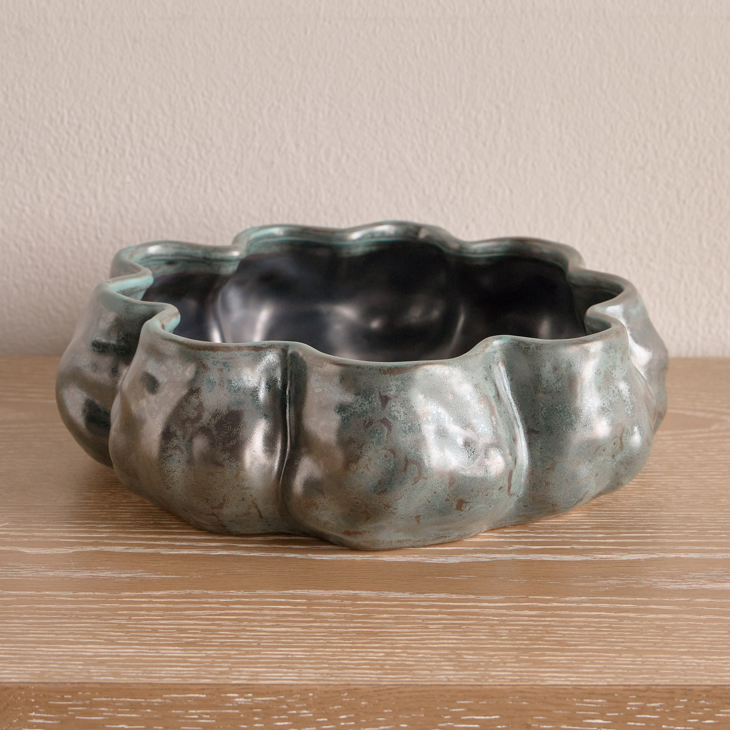 Nouf Caleb Bulb Ceramic Decorative Bowl - 29 cm-household-decor-vasesandbowls-image-1