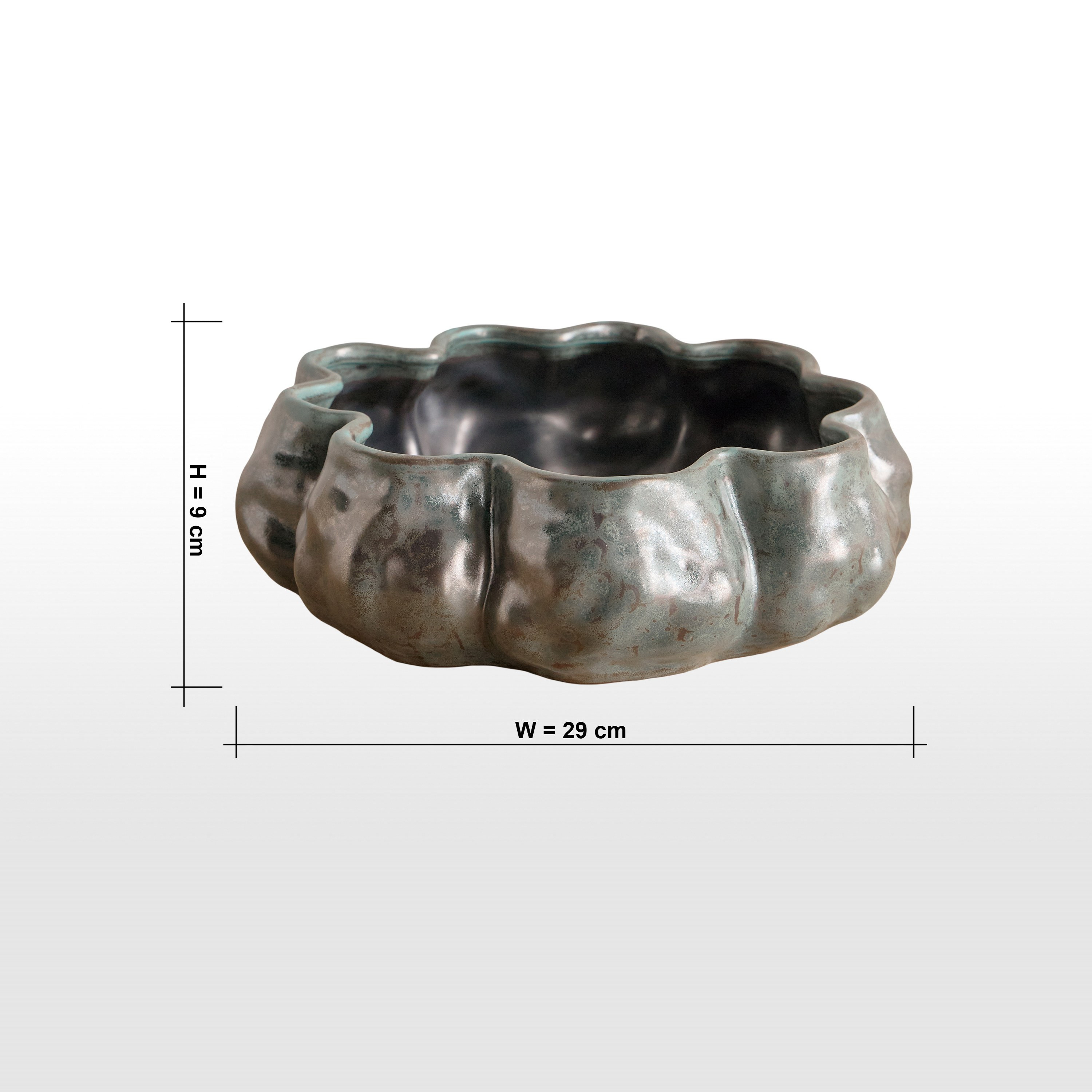 Nouf Caleb Bulb Ceramic Decorative Bowl - 29 cm-household-decor-vasesandbowls-image-4
