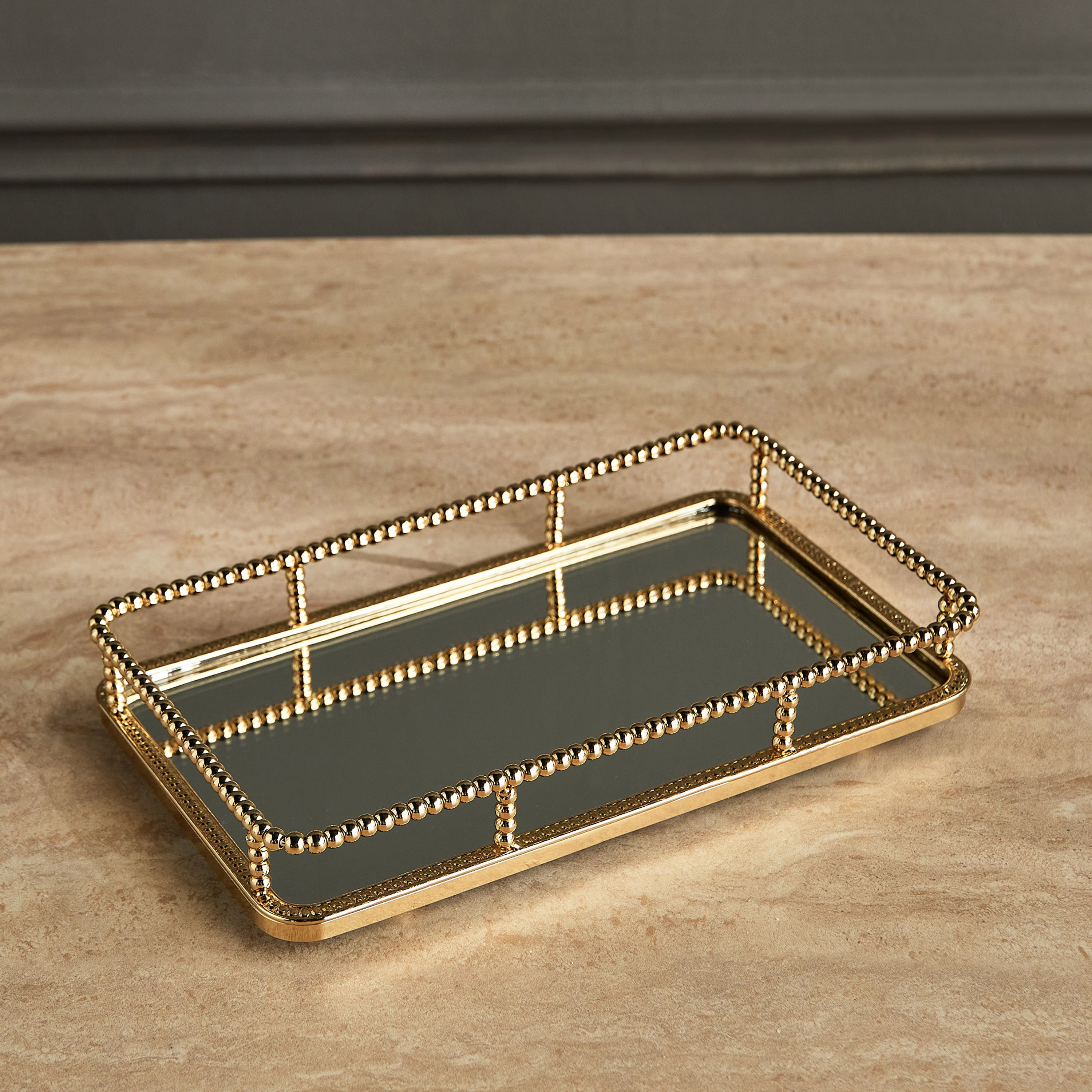 صينية ديكور مرصّعة بالخرز - فاطمة-household-decor-boxesandtrays-image-1