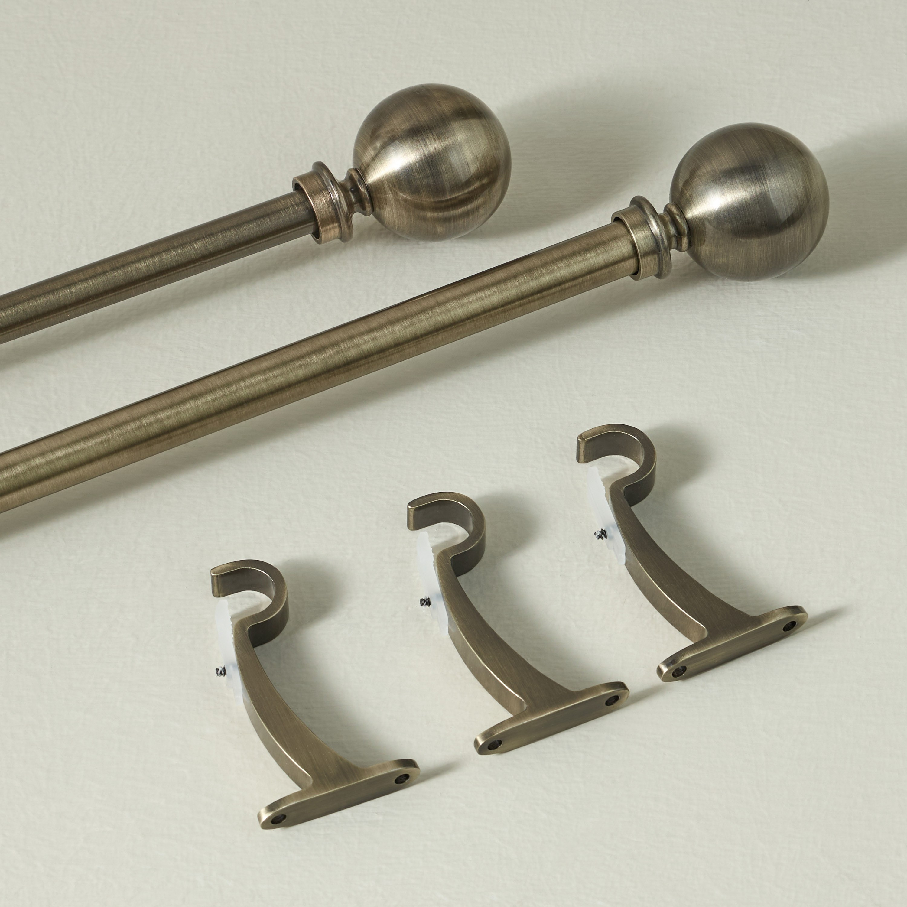 Onyx Ball Extendable Single Curtain Rod - 110-320 cm-household-windows-curtainrodsandaccessories-curtainrods-image-3