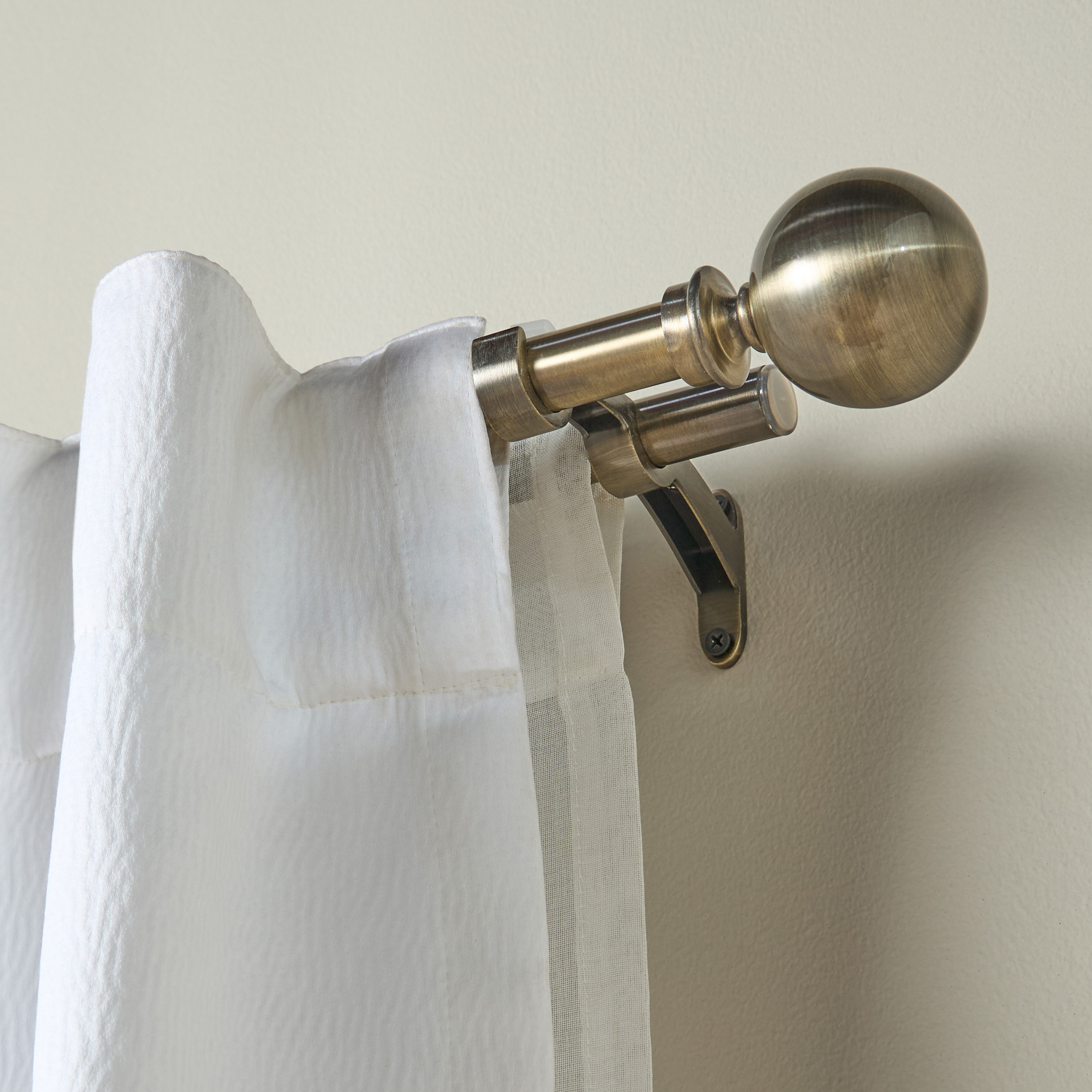 Onyx Ball Extendable Double Curtain Rod - 110-320 cm-household-windows-curtainrodsandaccessories-curtainrods-image-2