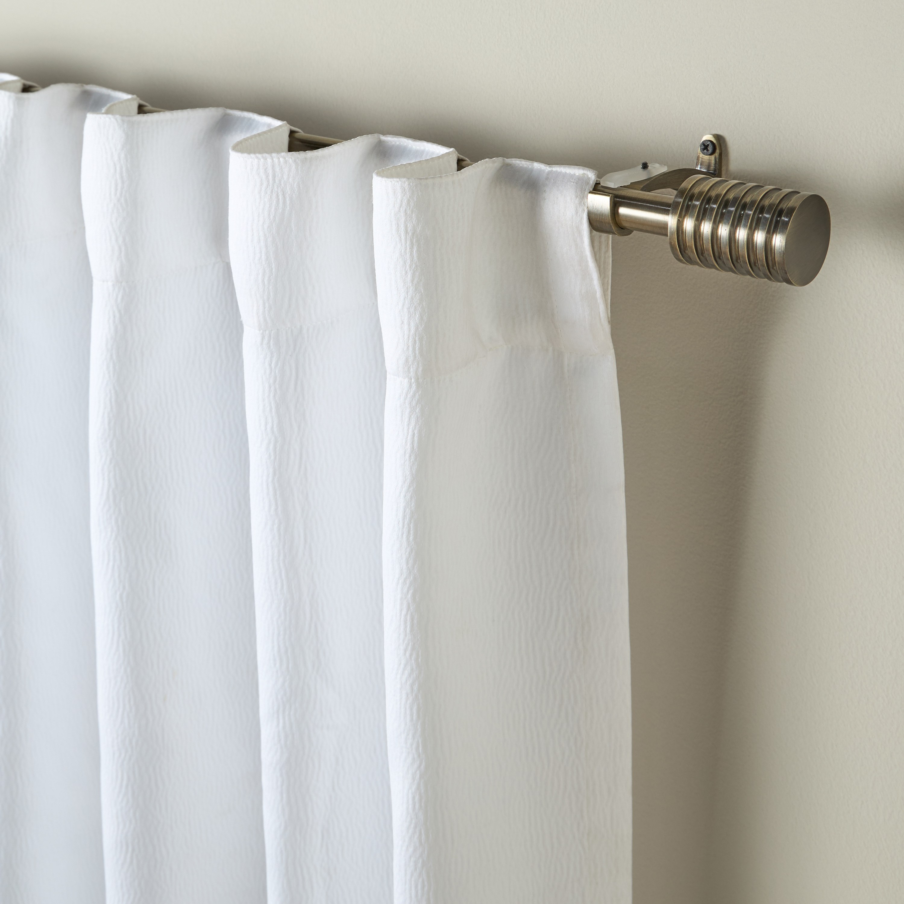 Henry Grooved Barrel Extendable Single Curtain Rod - 110-320 cm