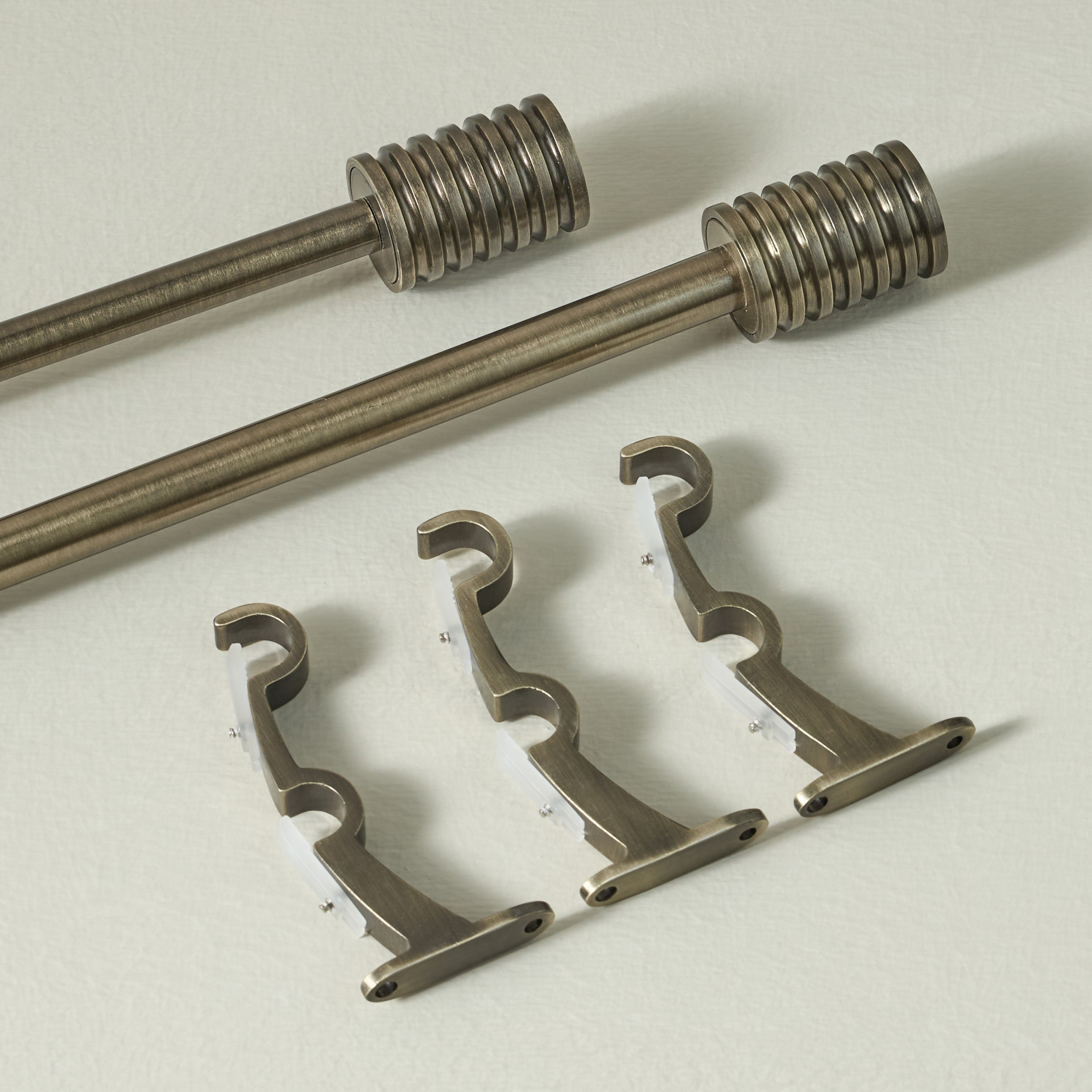 Henry Grooved Barrel Extendable Double Curtain Rod - 110-320 cm-household-windows-curtainrodsandaccessories-curtainrods-image-3