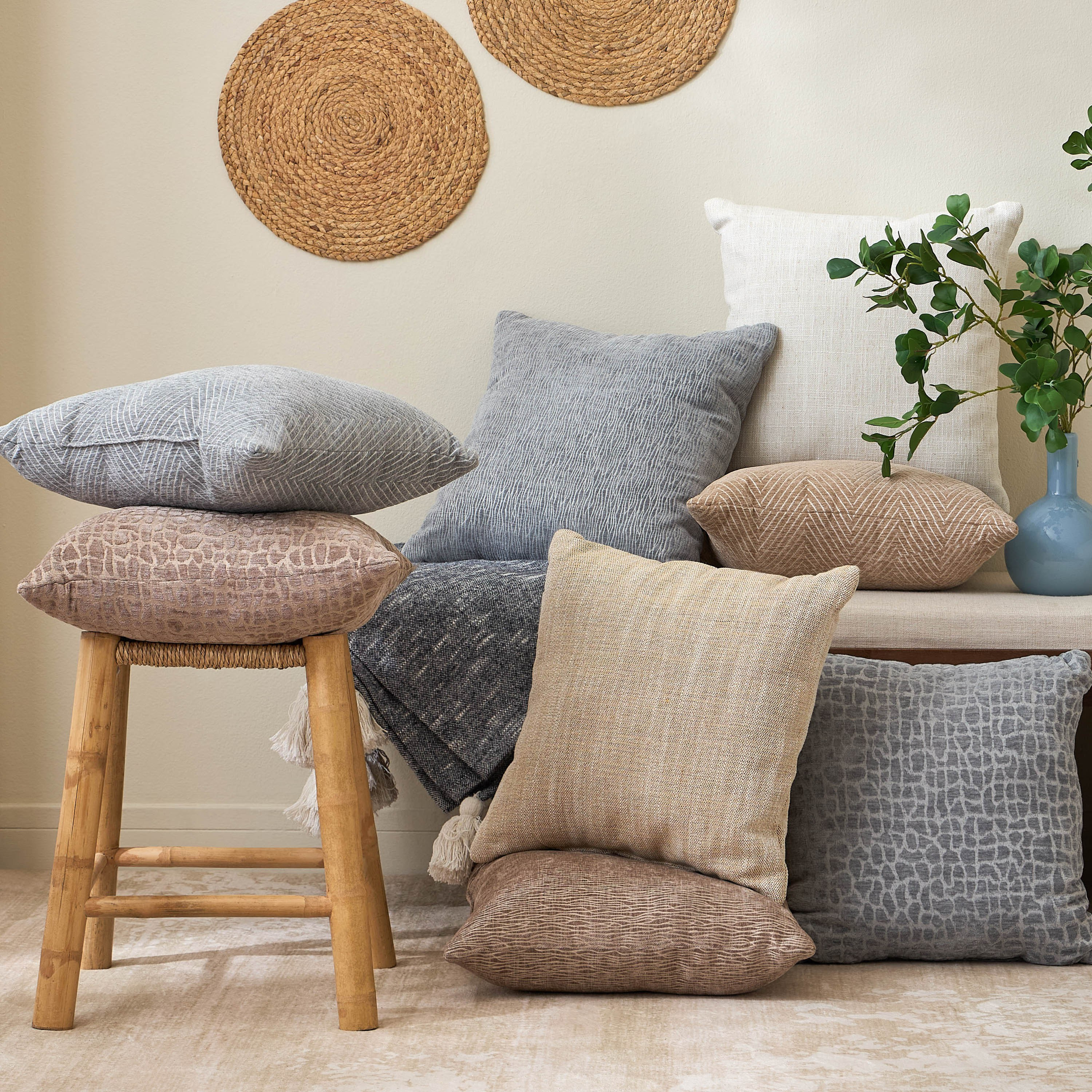 Jakub 2-Piece Jacquard Filled Cushion Set - 45x45 cm-household-cushionsandthrows-filledcushions-decorativecushions-image-4