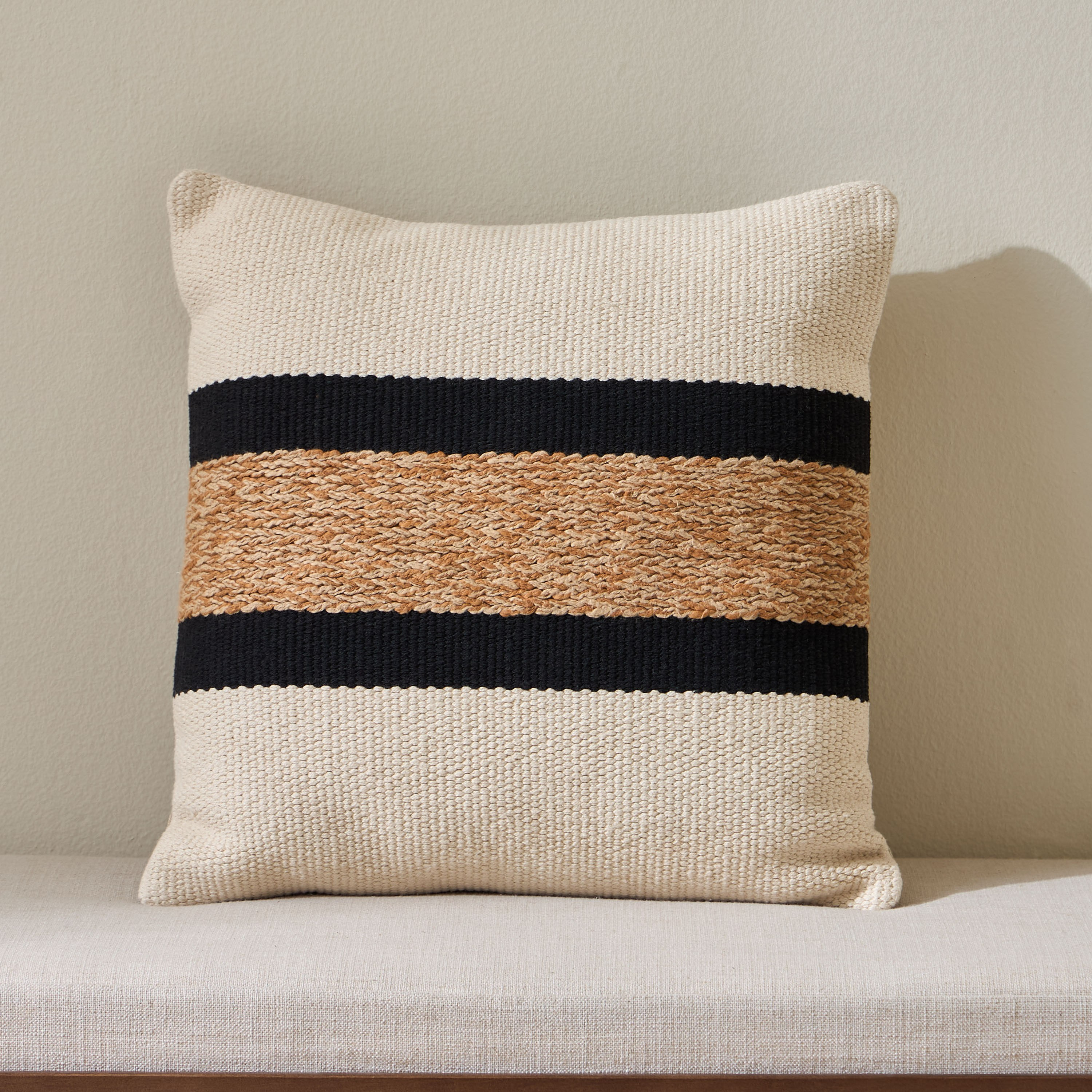Makayla Handwoven Slub Filled Cushion - 50x50 cm-household-cushionsandthrows-filledcushions-decorativecushions-image-1