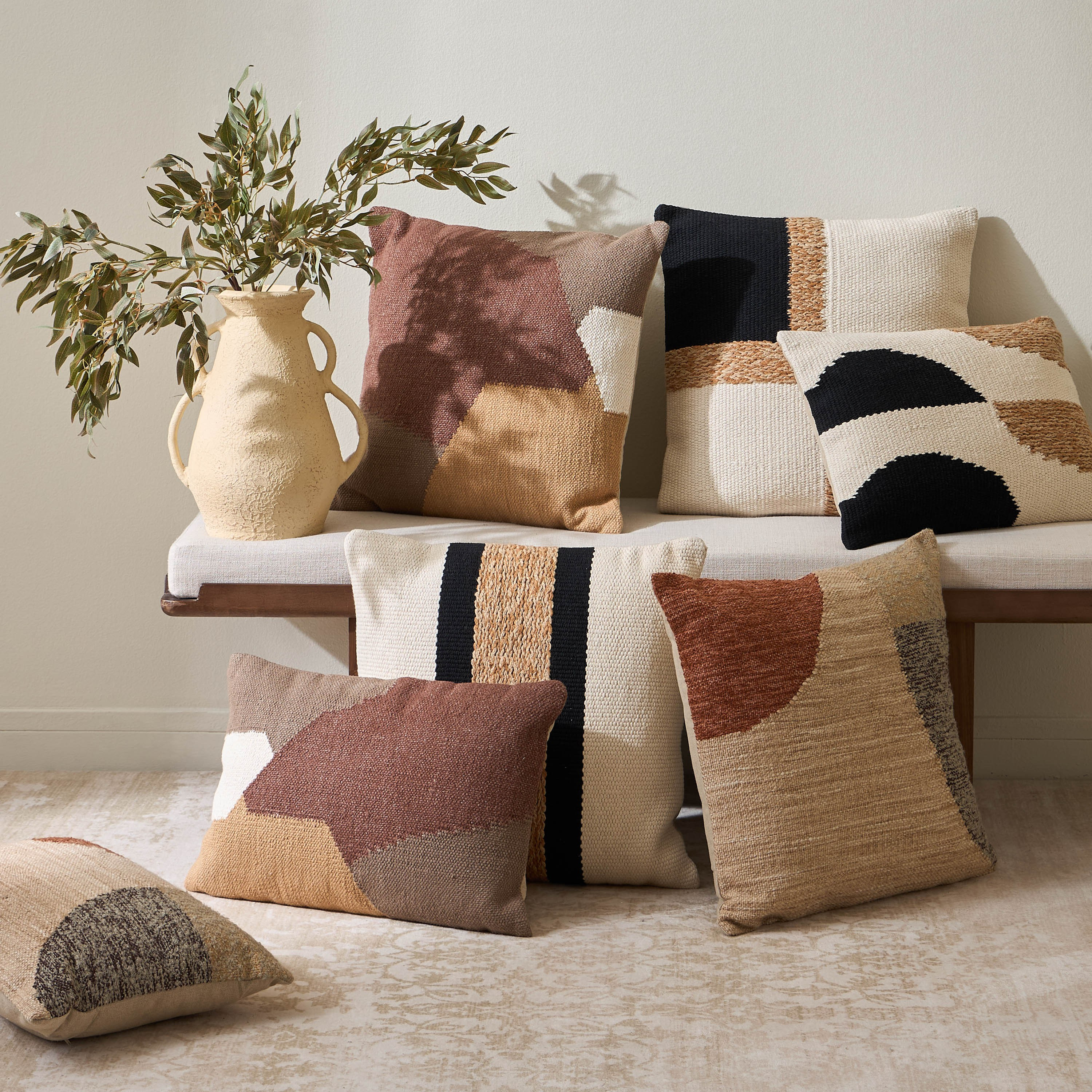 Makayla Handwoven Slub Filled Cushion - 50x50 cm-household-cushionsandthrows-filledcushions-decorativecushions-image-4