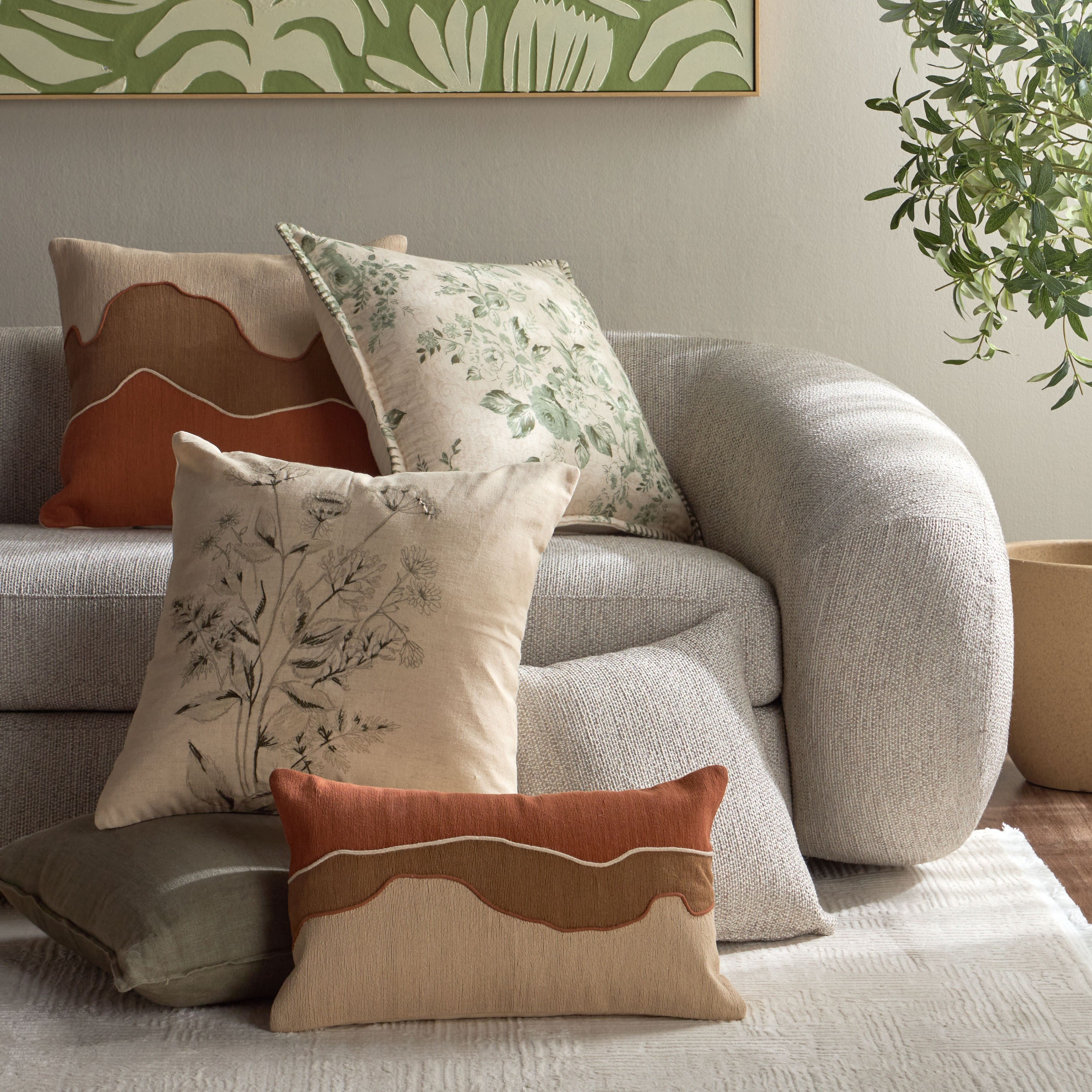 Daire Embroidered Cushion Cover - 50x50 cm-household-cushionsandthrows-cushioncovers-image-4
