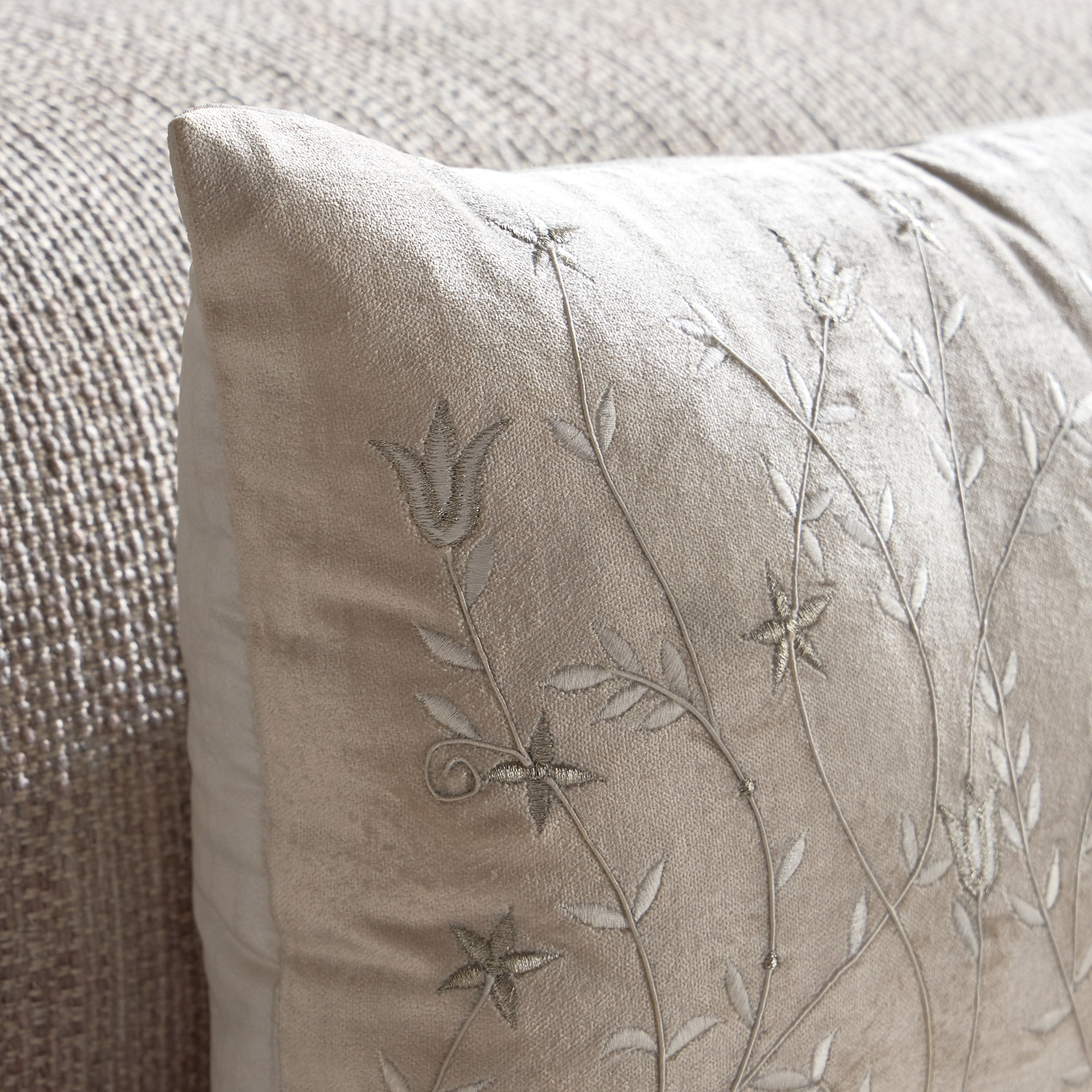 Lilly Floral Embroidered Cushion Cover -30x50 cm-household-cushionsandthrows-cushioncovers-image-2