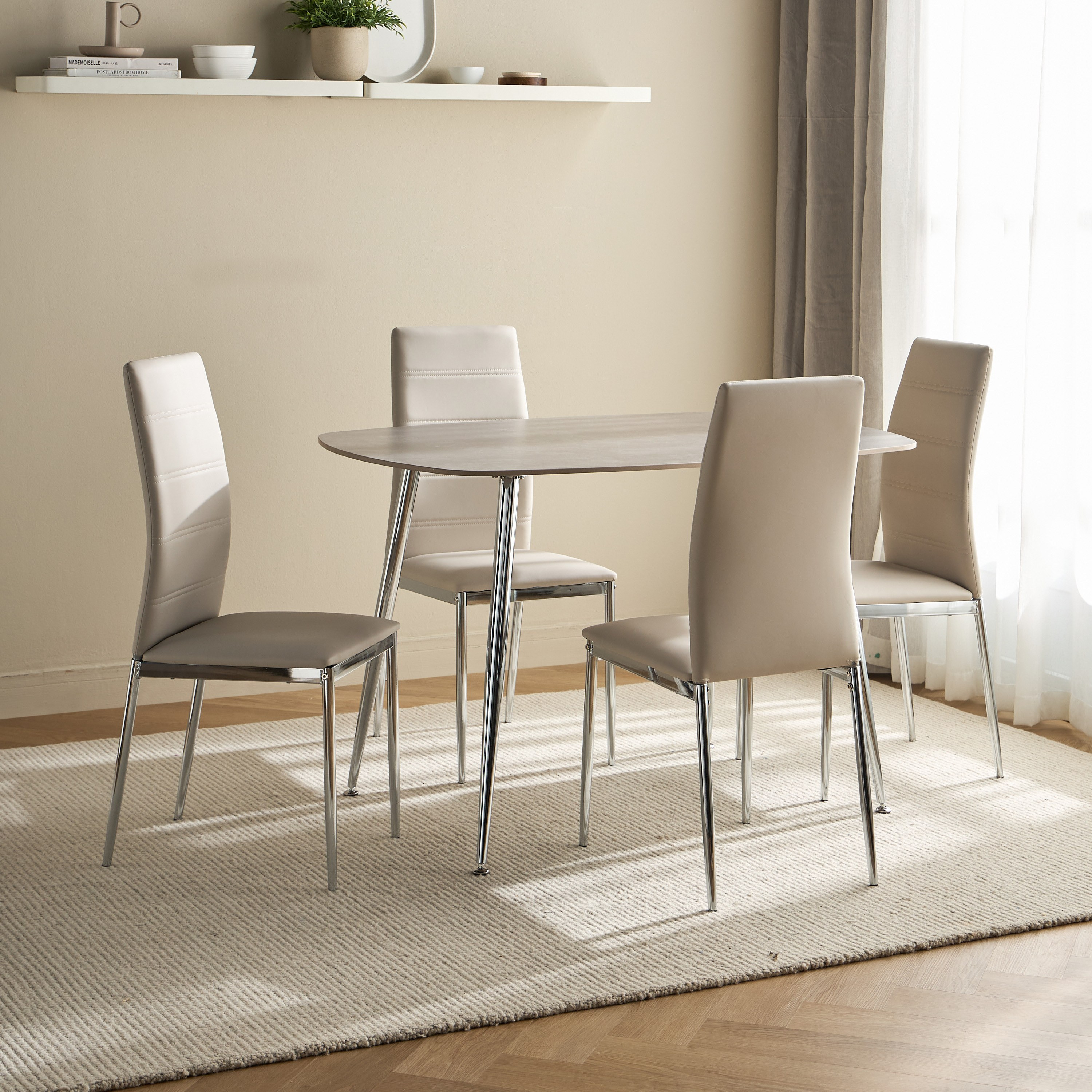 Warden 4-Seater Sintered Stone Top Dining Set-furniture-diningroom-diningsets-image-1