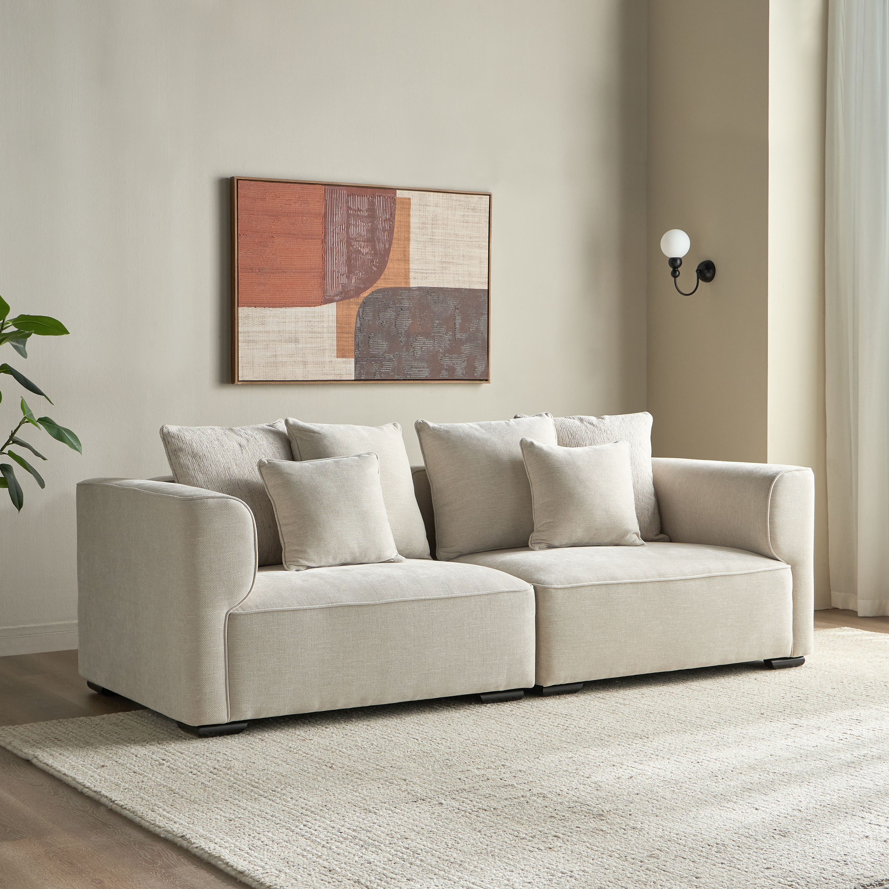 Barron 3-Seater Fabric Sofa