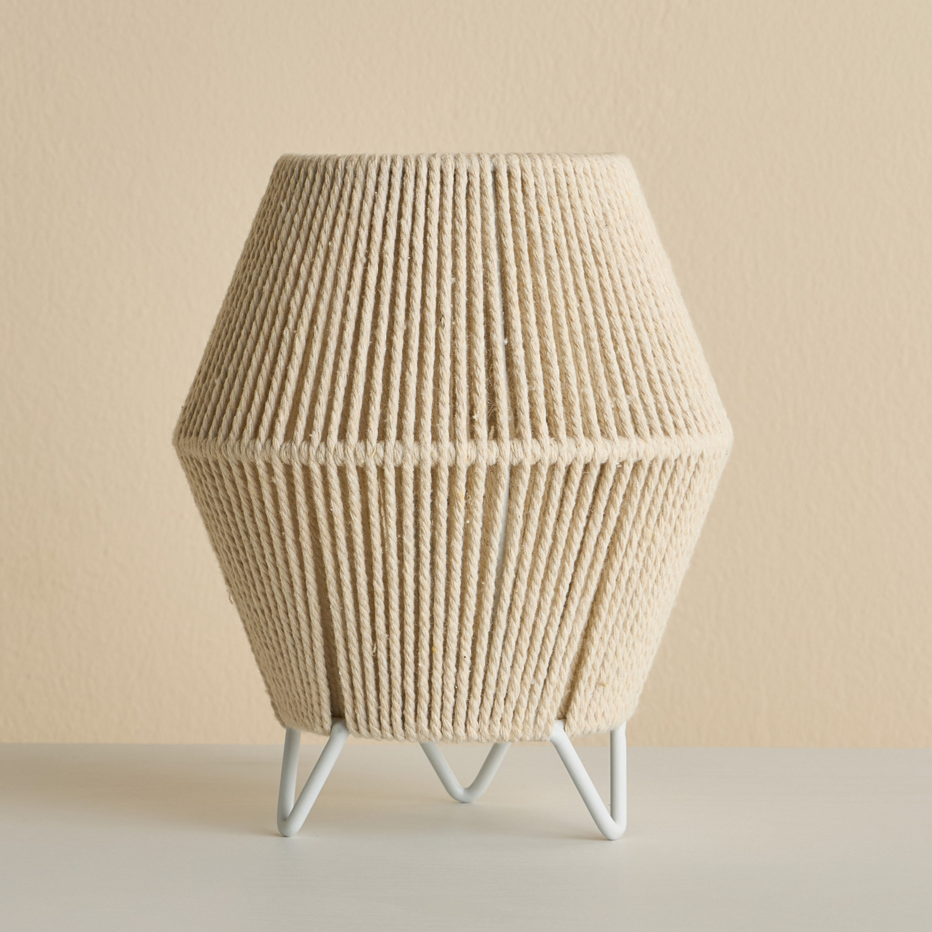 Leonie Cotton Rope LED Battery Operated Table Lamp - 19 cm