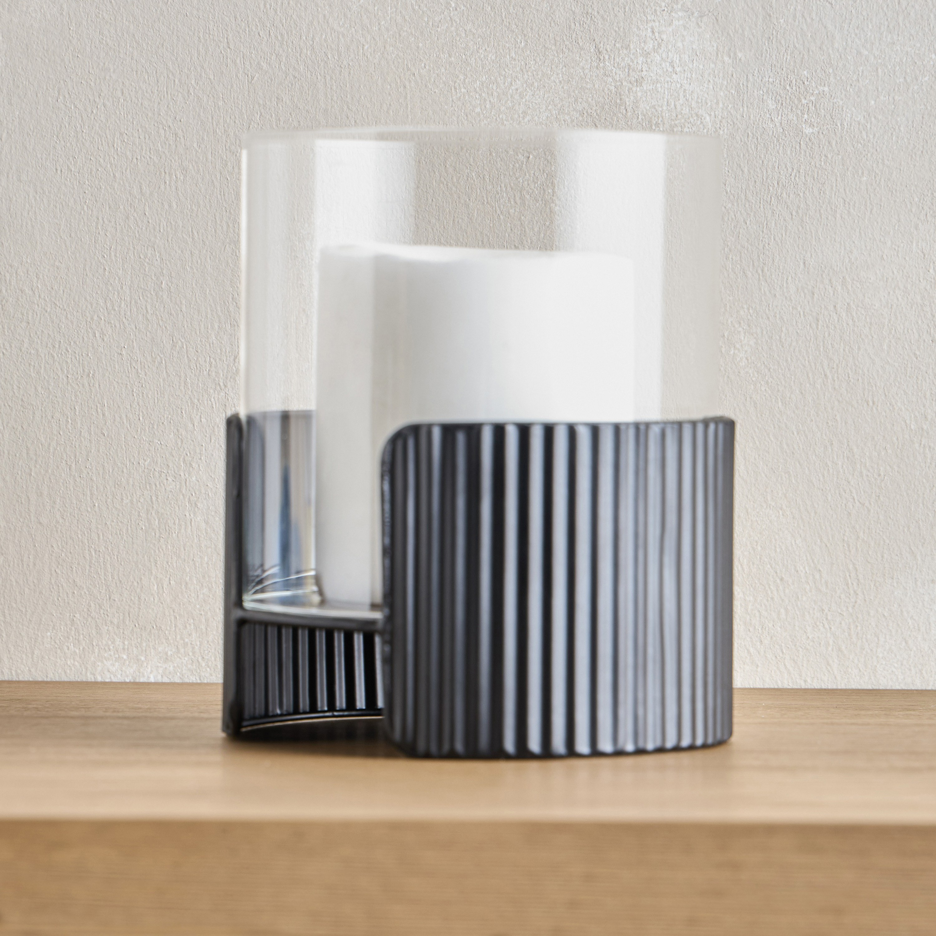 Modern Mono Hurricane Candleholder-household-decor-candleholdersandlanterns-image-1