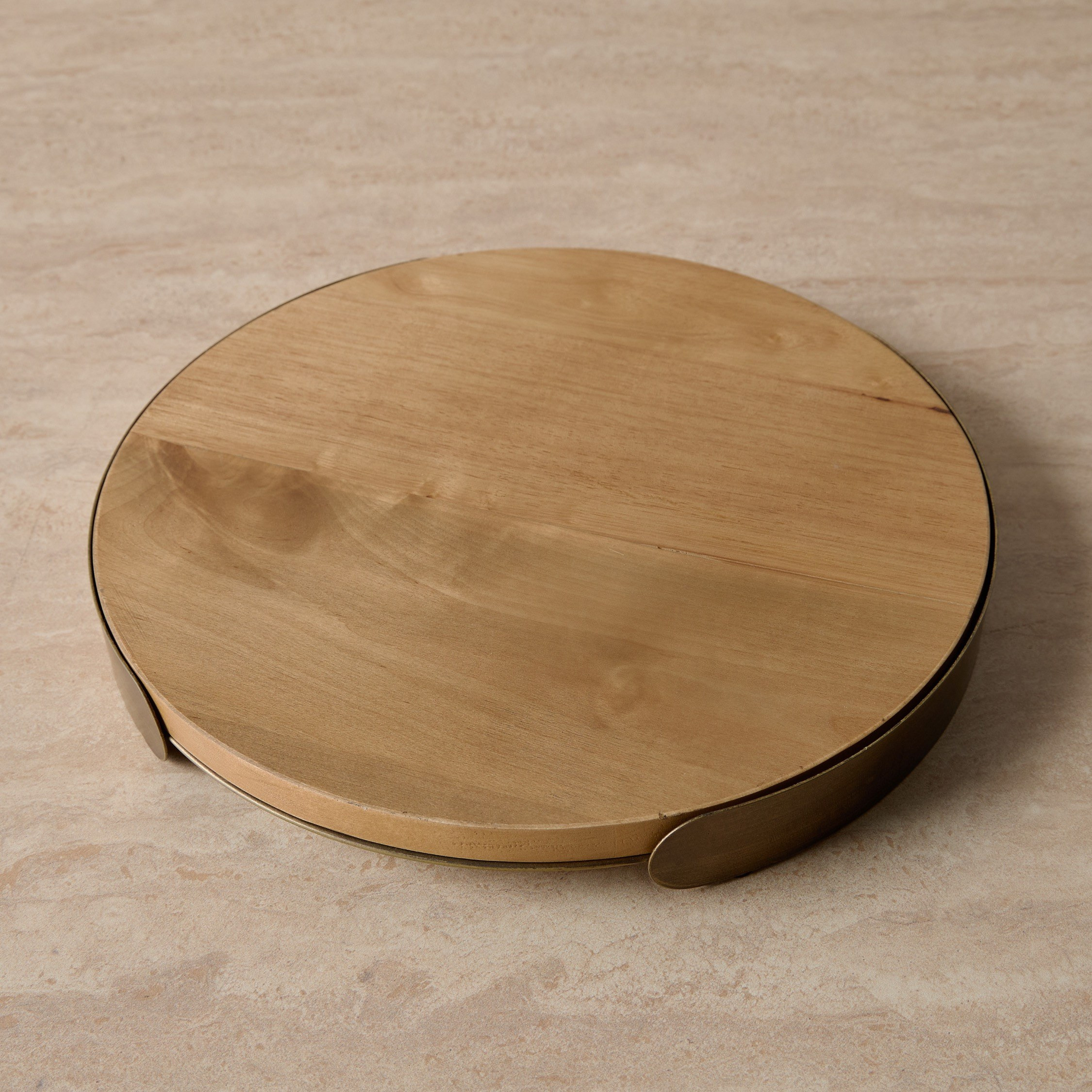 LouLou Adolf Wooden Decorative Platter - 36x36 cm