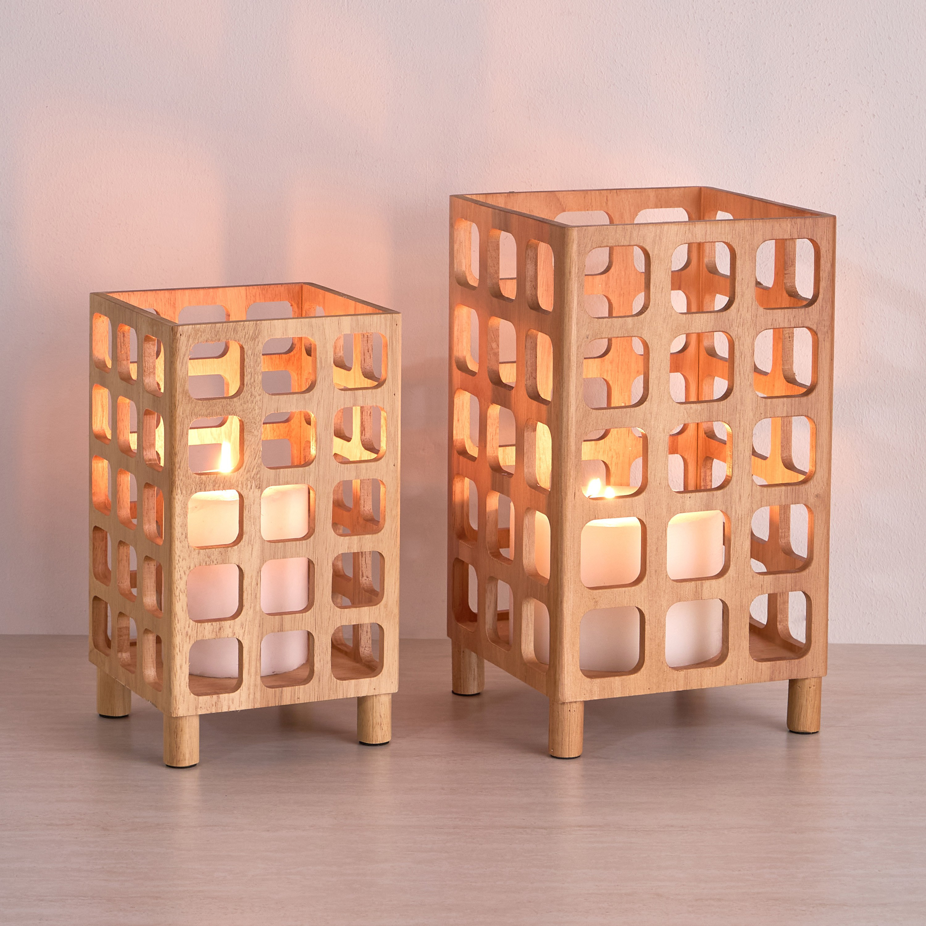 LouLou Ebba 2-Piece Hurricane Candleholder Set-household-decor-candleholdersandlanterns-image-2