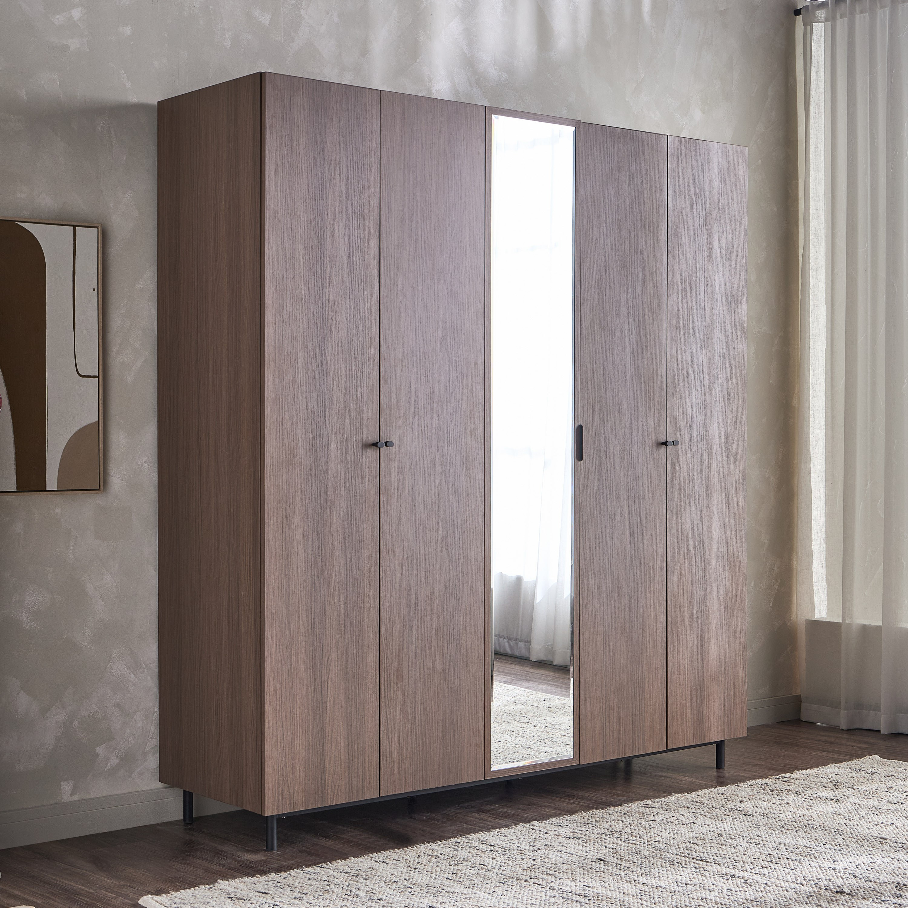 Mondo 5-Door Wardrobe with Drawer