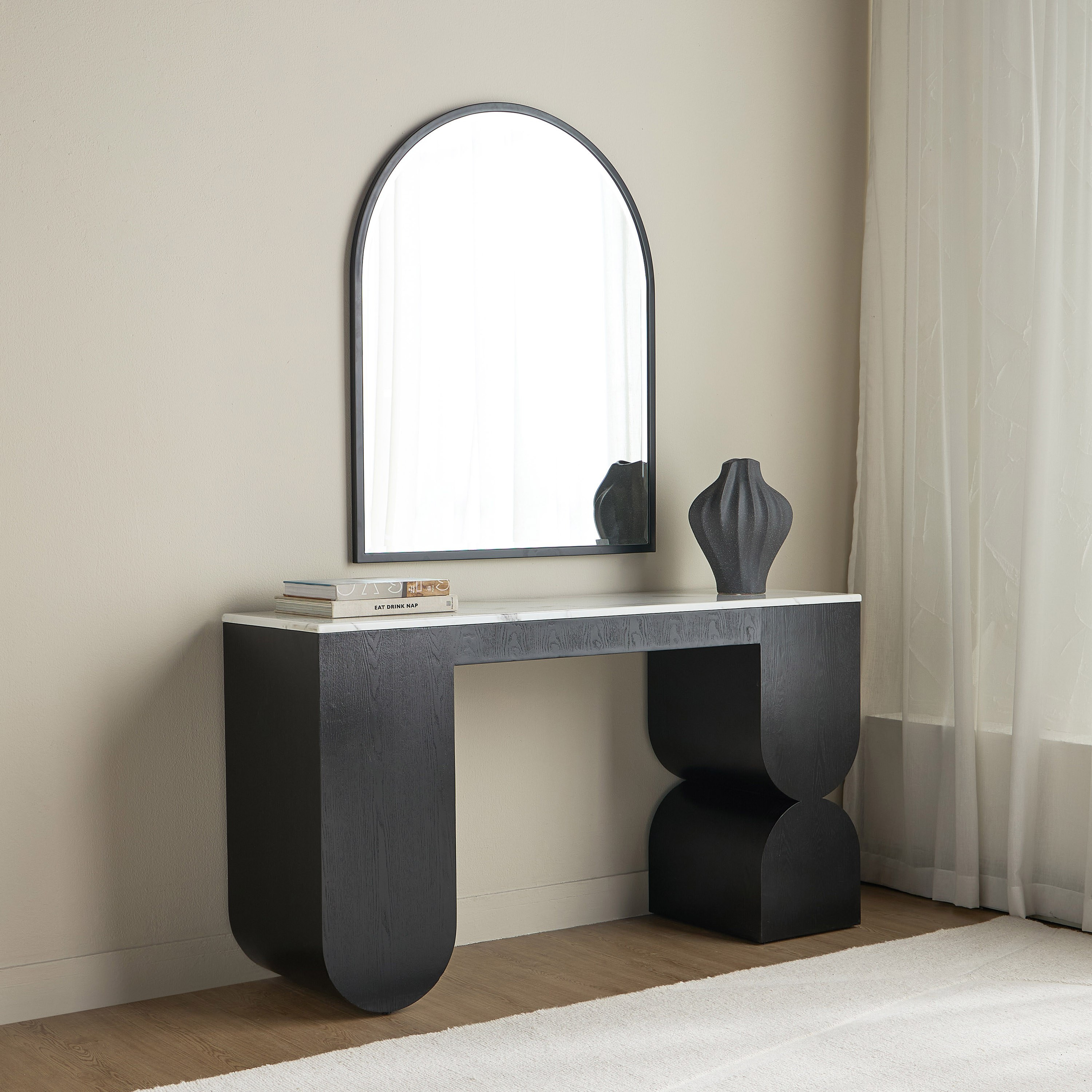 Gradient Console Table with Mirror