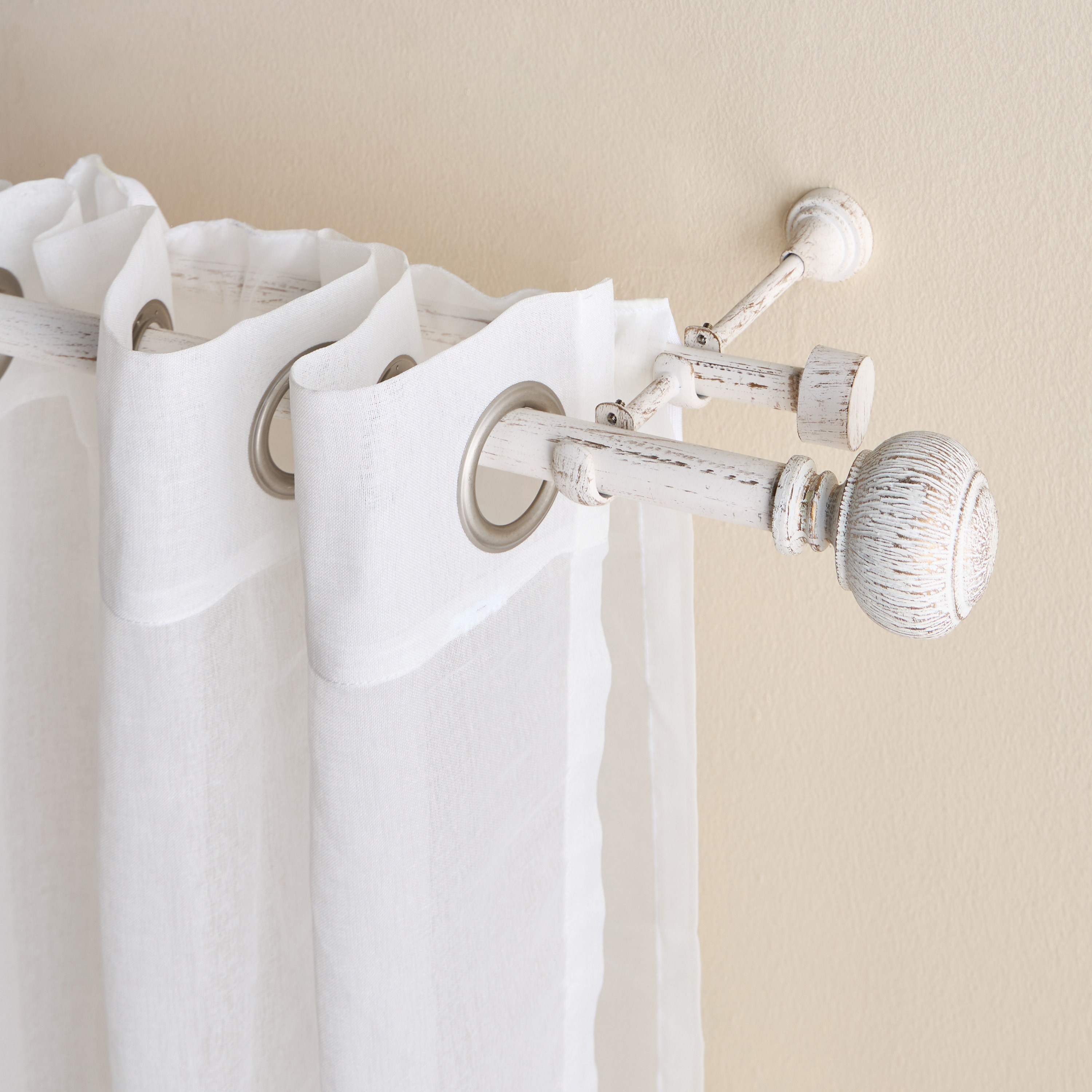 Elias Extendable Double Curtain Rod - 100-300 cm