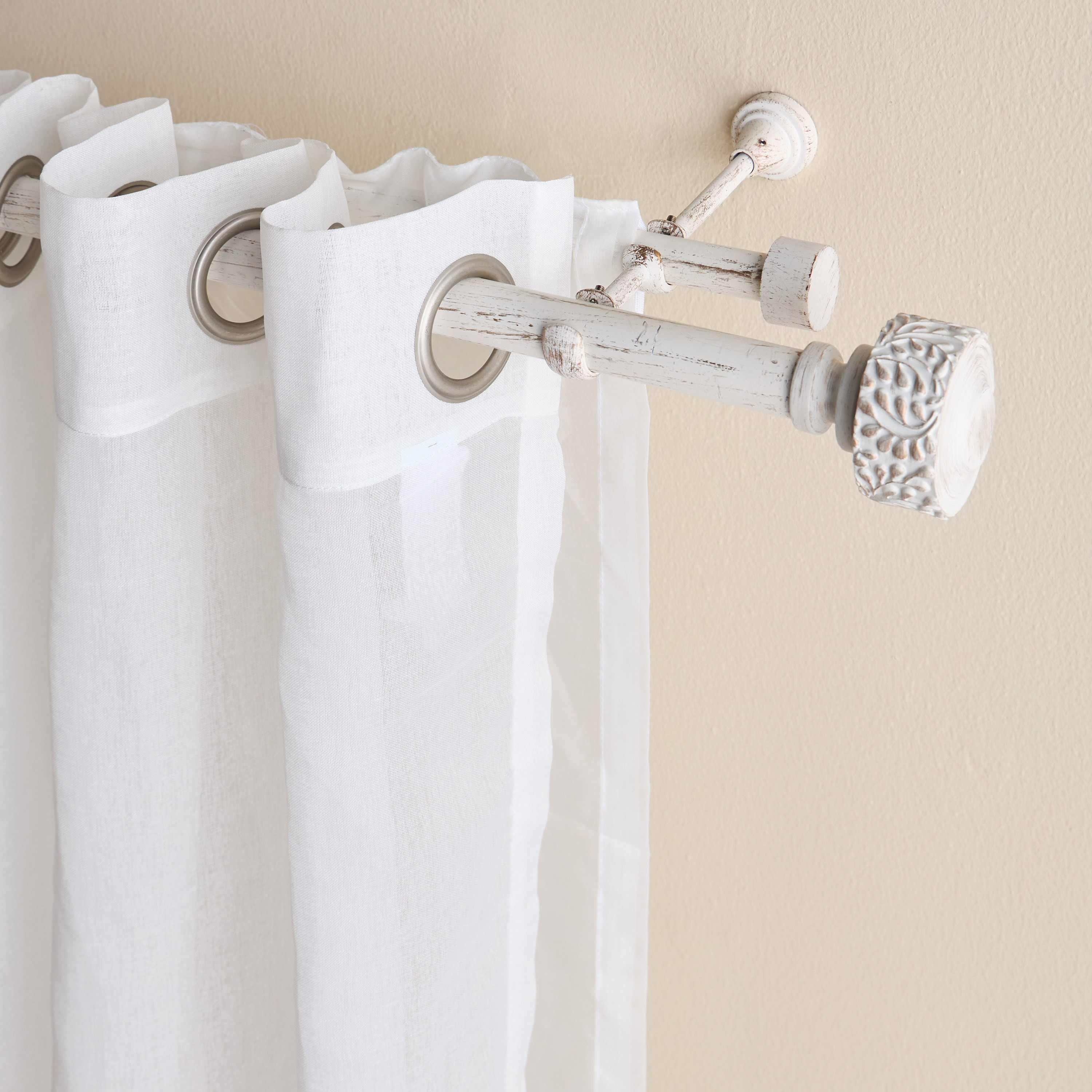 Fern Extendable Double Curtain Rod - 100-300 cm