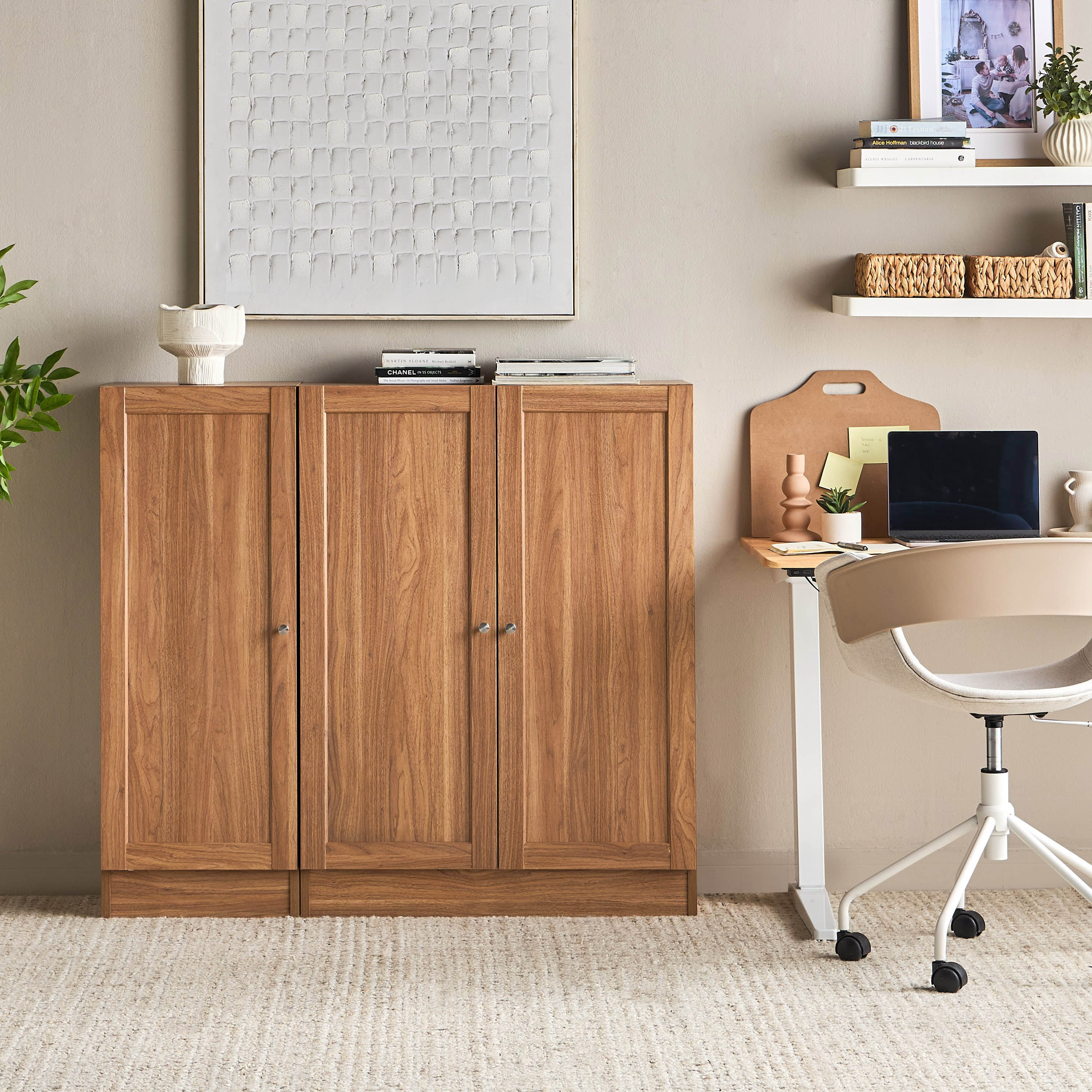 خزانة كتب صغيرة بأبواب - برايدن - واسعة-furniture-office-bookcasesdividersandstorage-image-10