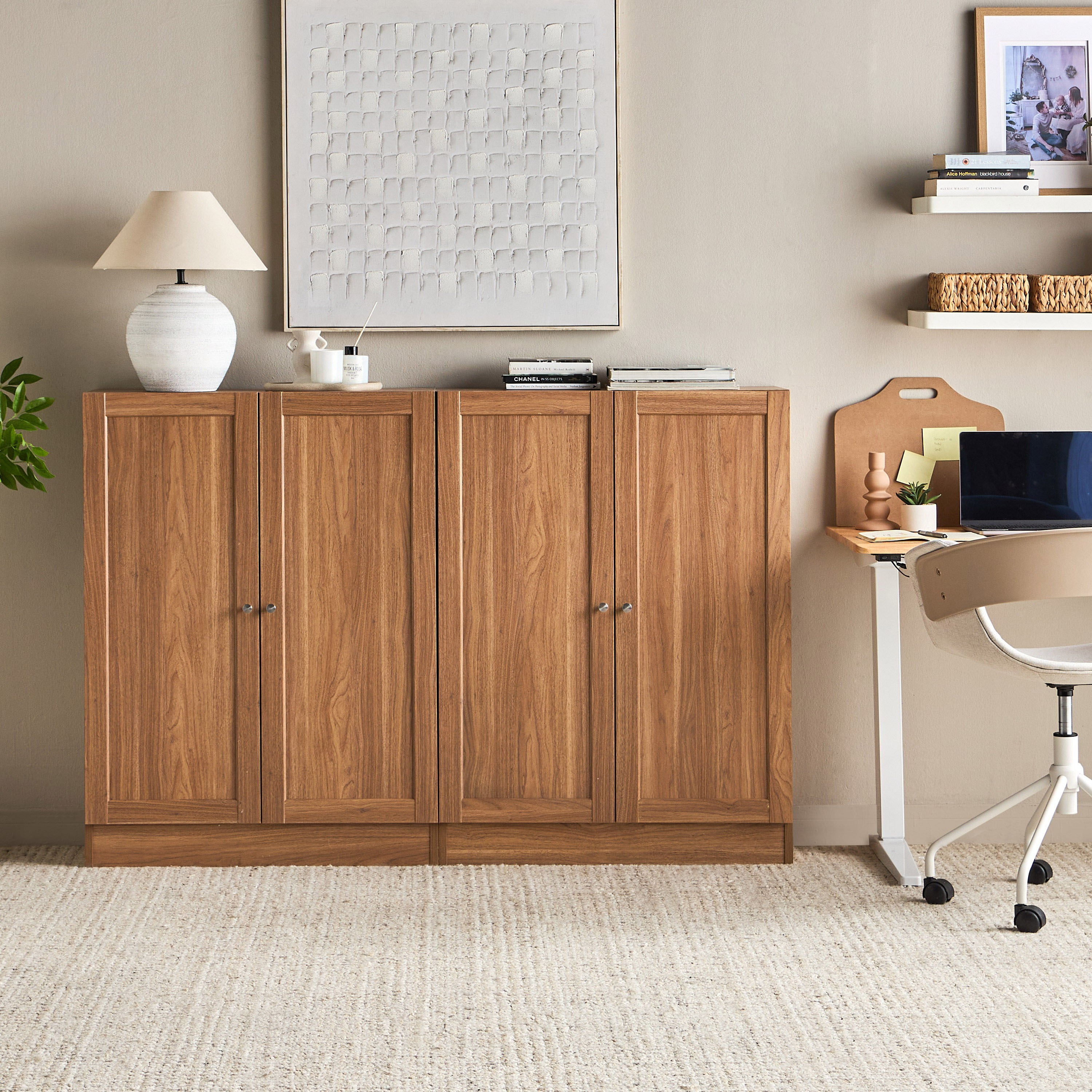 خزانة كتب صغيرة بأبواب - برايدن - واسعة-furniture-office-bookcasesdividersandstorage-image-6