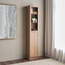 Brayden Tall Bookcase With Half Glass Doors - Compact-furniture-livingroom-storageanddisplaycabinets-image-1