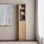 Brayden Tall Bookcase With Half Glass Doors - Compact-furniture-livingroom-storageanddisplaycabinets-image-2