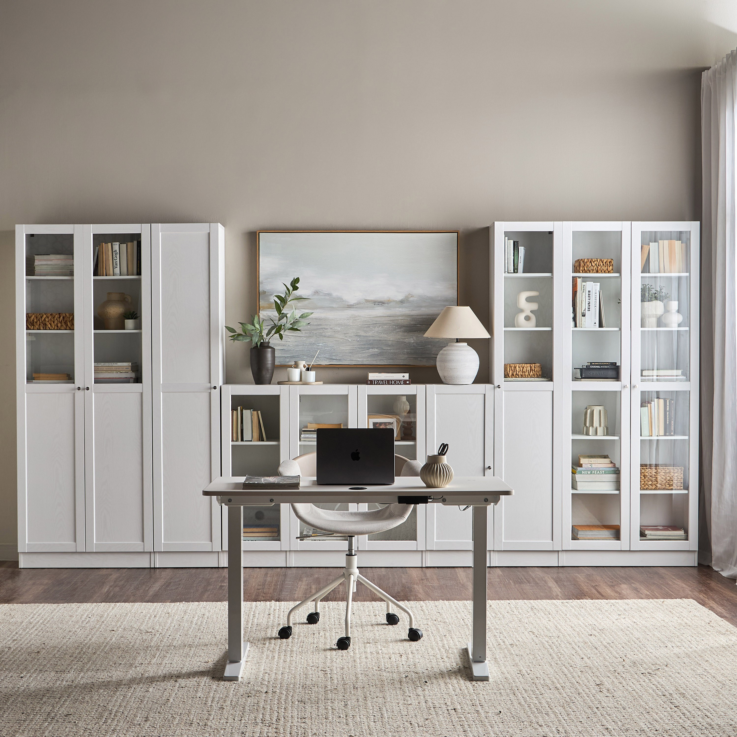 Brayden Tall Bookcase With Half Glass Doors - Wide-furniture-office-bookcasesdividersandstorage-image-11