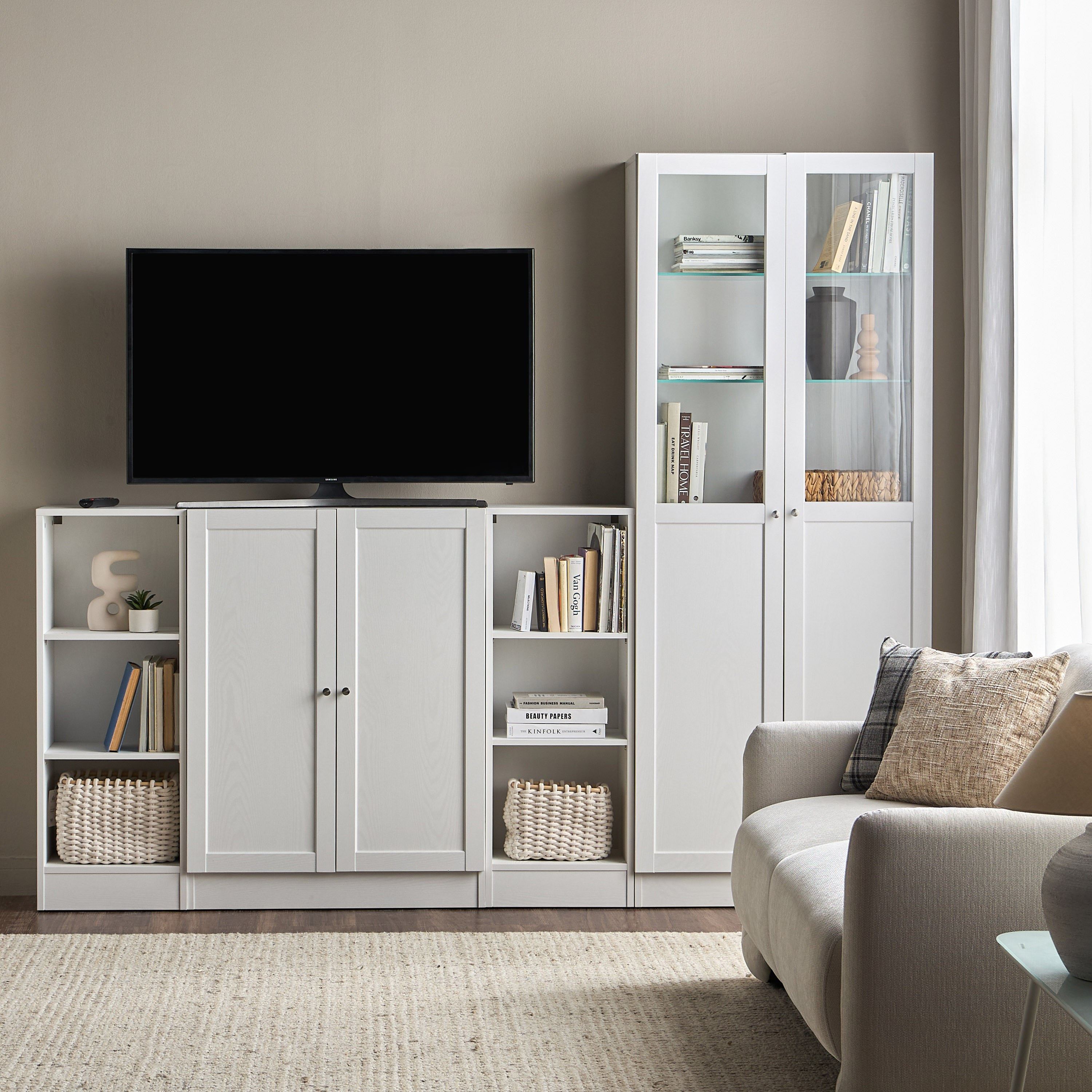 Brayden Tall Bookcase With Half Glass Doors - Wide-furniture-office-bookcasesdividersandstorage-image-7
