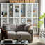 خزانة كتب طويلة بأبواب زجاجية - عريضة - برايدن-furniture-livingroom-storageanddisplaycabinets-image-2