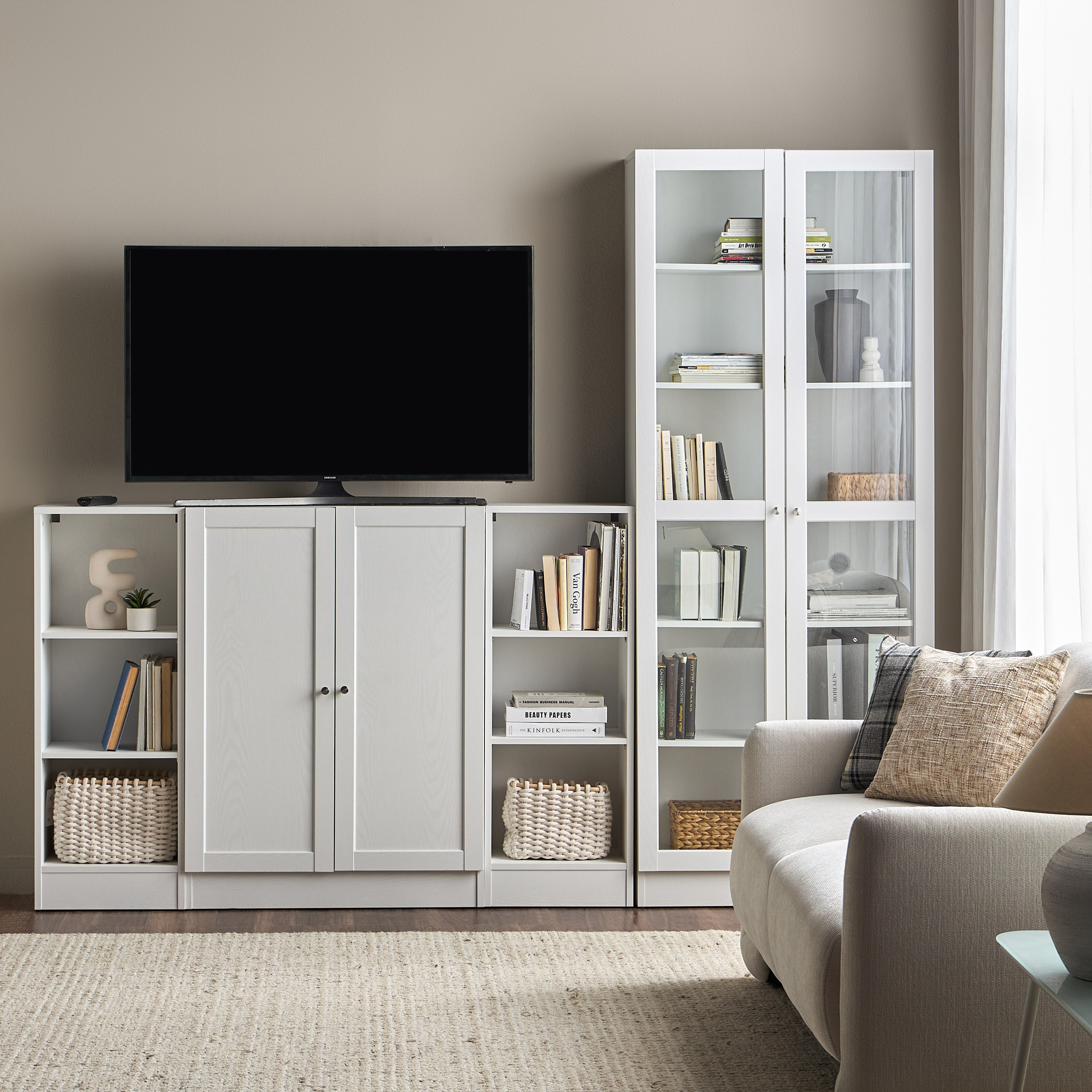 Brayden Tall Bookcase With Glass Doors - Wide-furniture-office-bookcasesdividersandstorage-image-8
