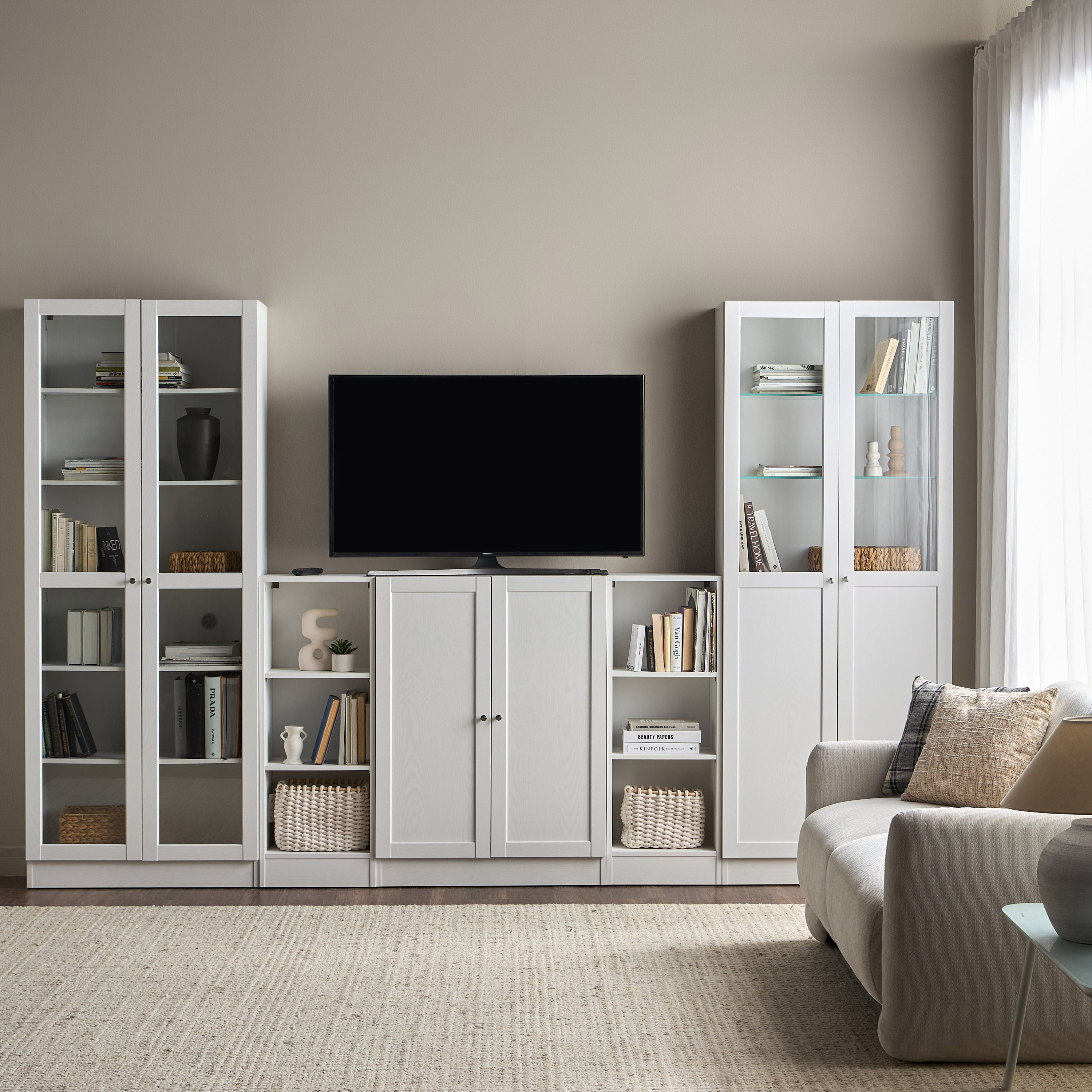 Brayden Tall Bookcase With Glass Doors - Wide-furniture-office-bookcasesdividersandstorage-image-9