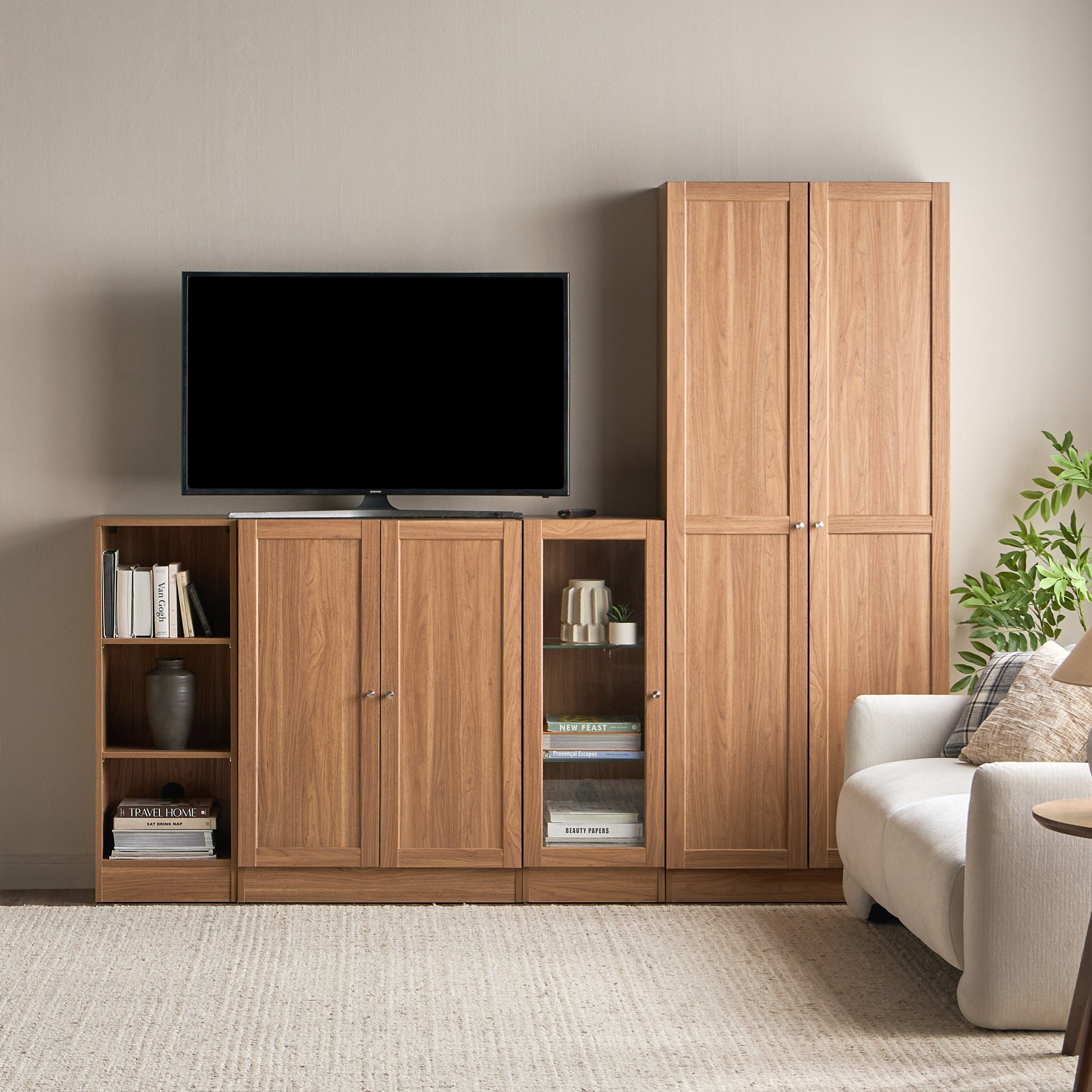 Brayden Tall Bookcase With Doors - Wide-furniture-office-bookcasesdividersandstorage-image-8