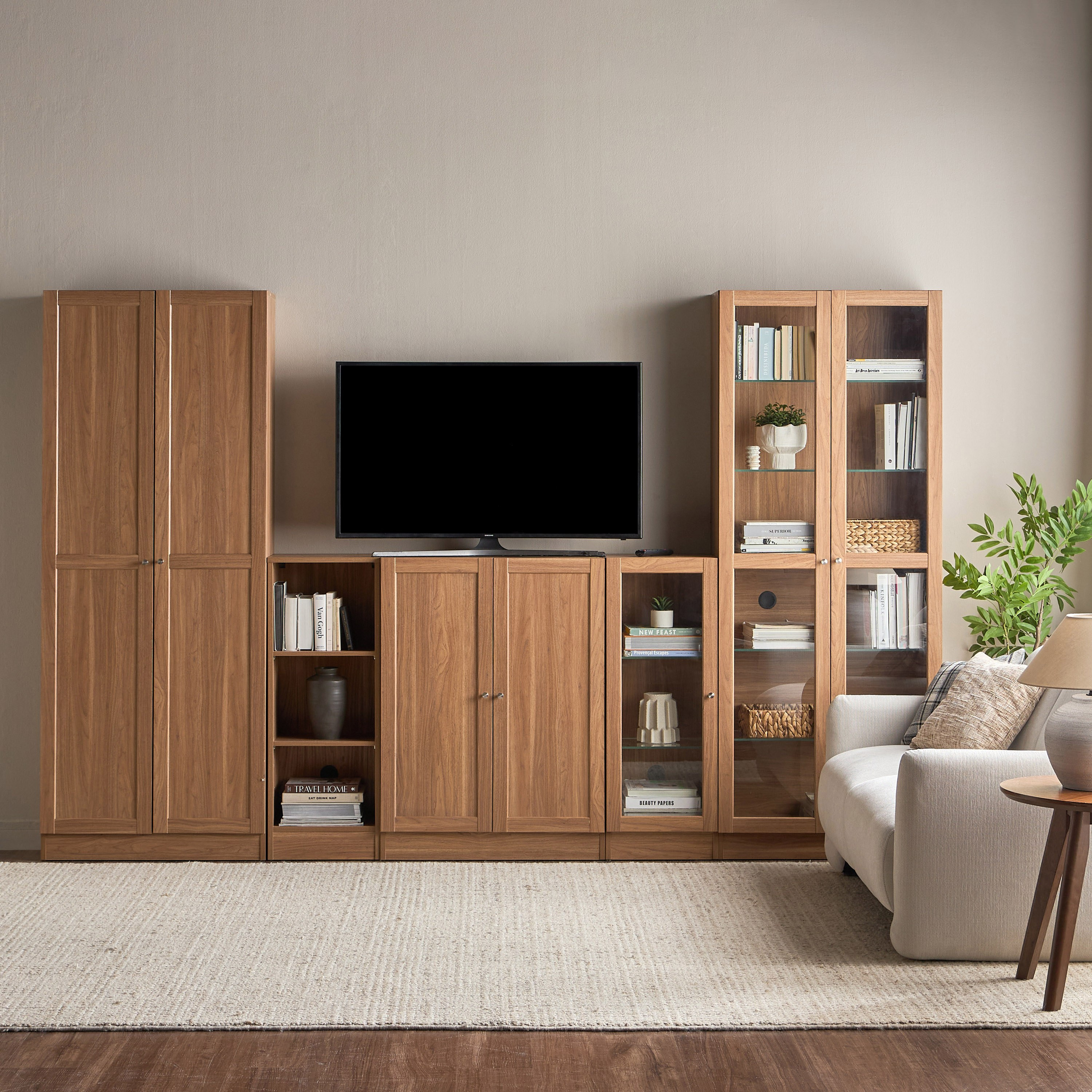 Brayden Tall Bookcase With Doors - Wide-furniture-office-bookcasesdividersandstorage-image-9