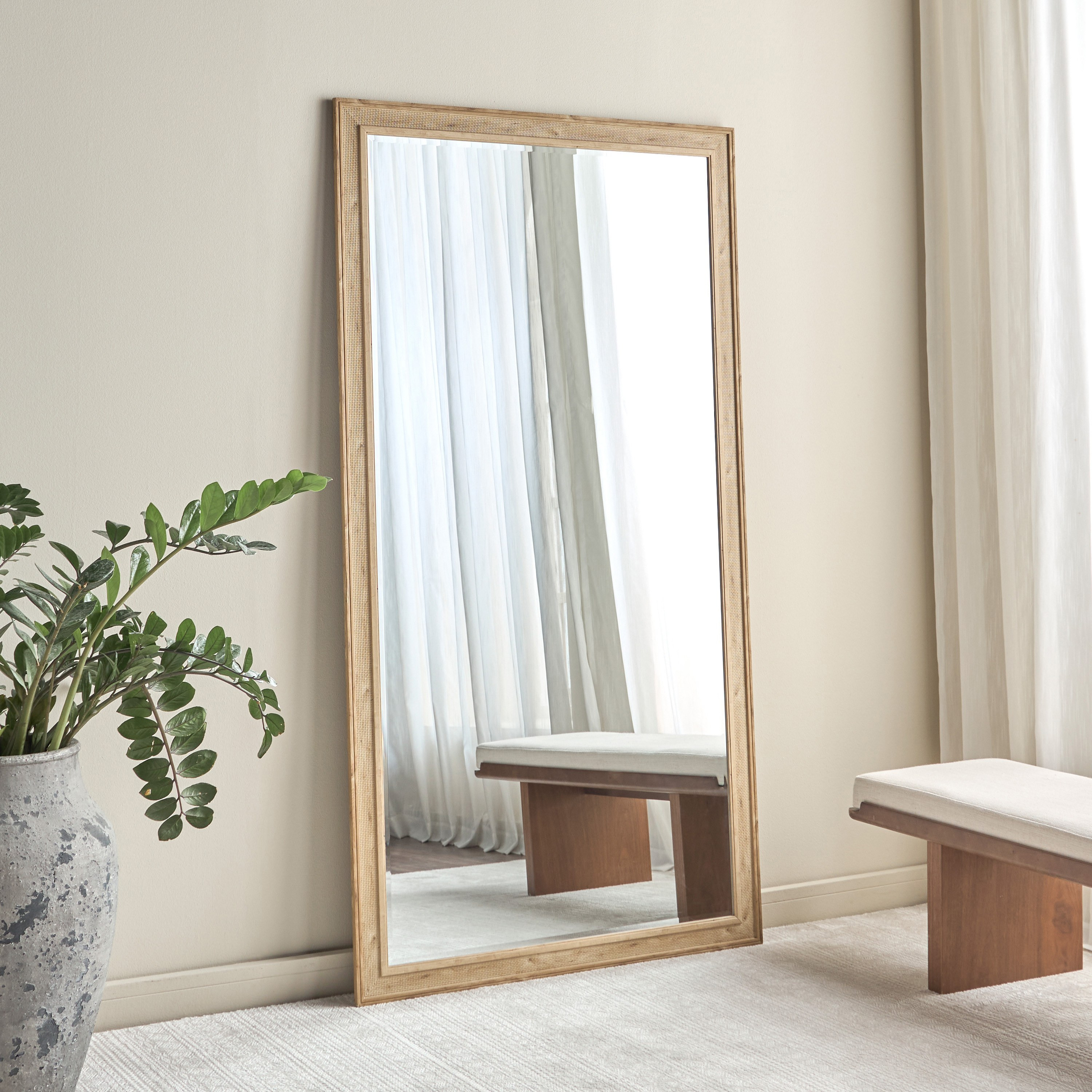 Darren Bevelled Leaner Floor Mirror - 193x103 cm