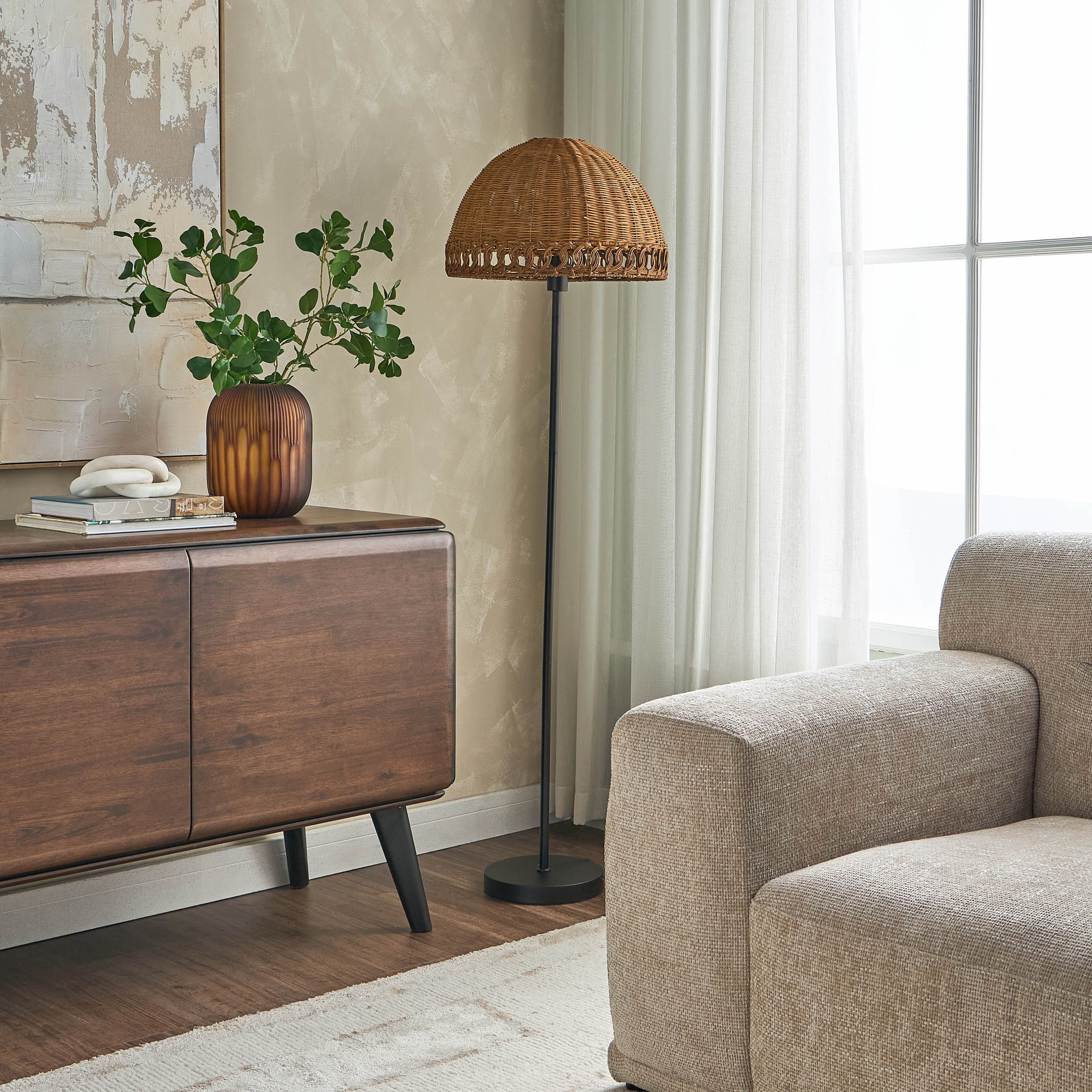 Audrey Rattan Floor Lamp - 155 cm-household-lighting-floorlamps-image-5