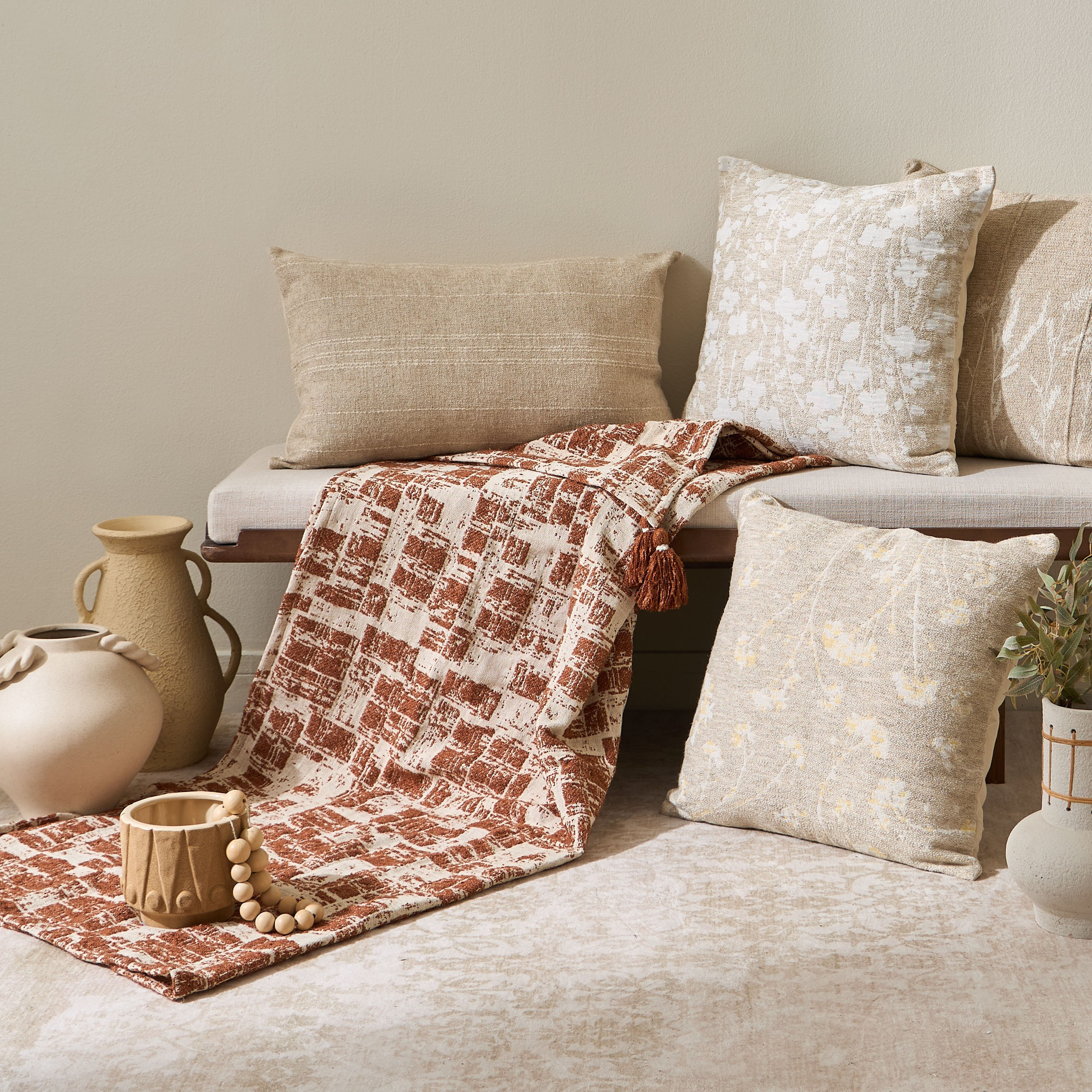 Evie Floral Woven Cushion Cover - 50x50 cm-household-cushionsandthrows-cushioncovers-image-4