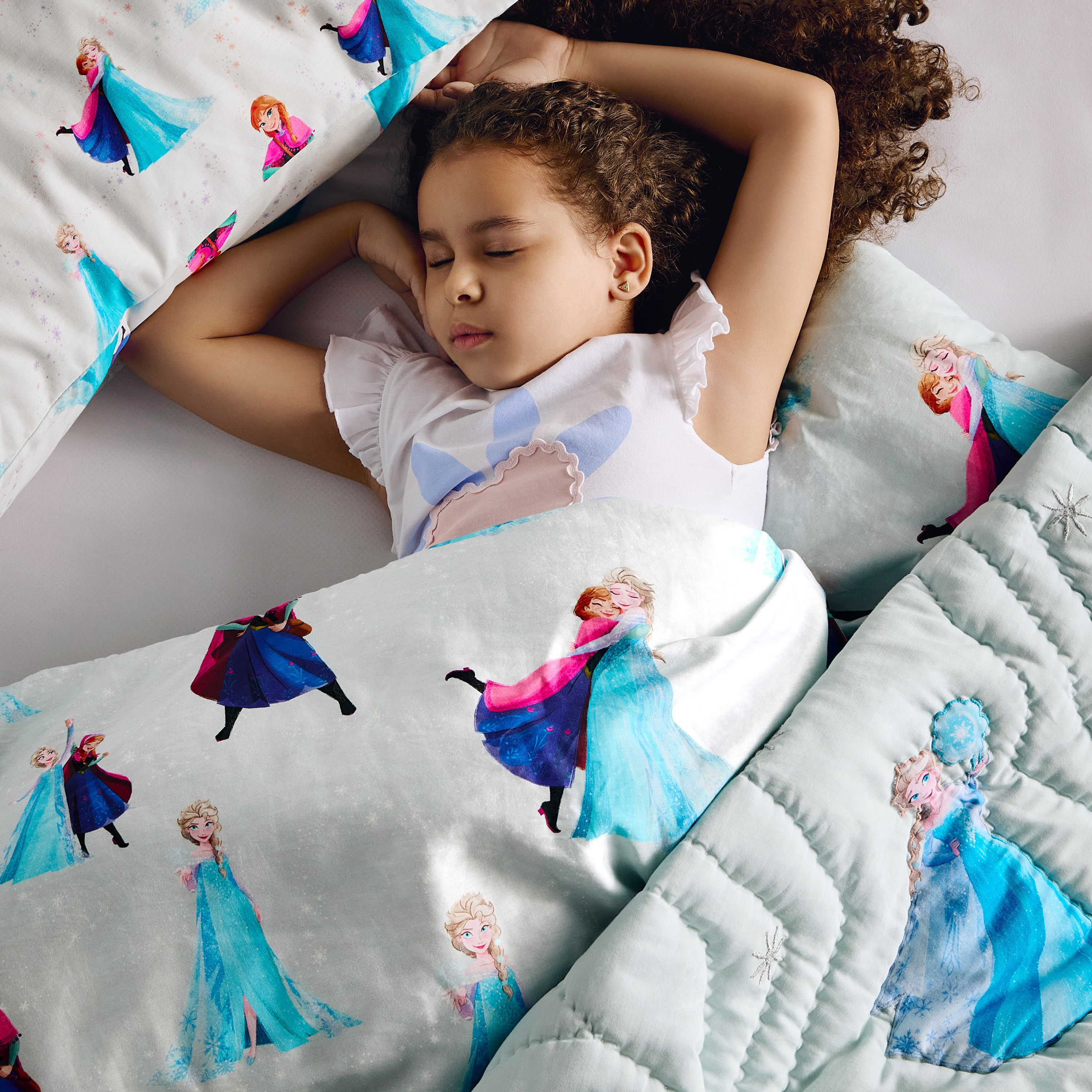 Disney Cotton Elsa and Anna Print 2-Piece Full Comforter Set - 160x220 cm-babyandkids-beddingandwindows-bedding-comforters-image-6