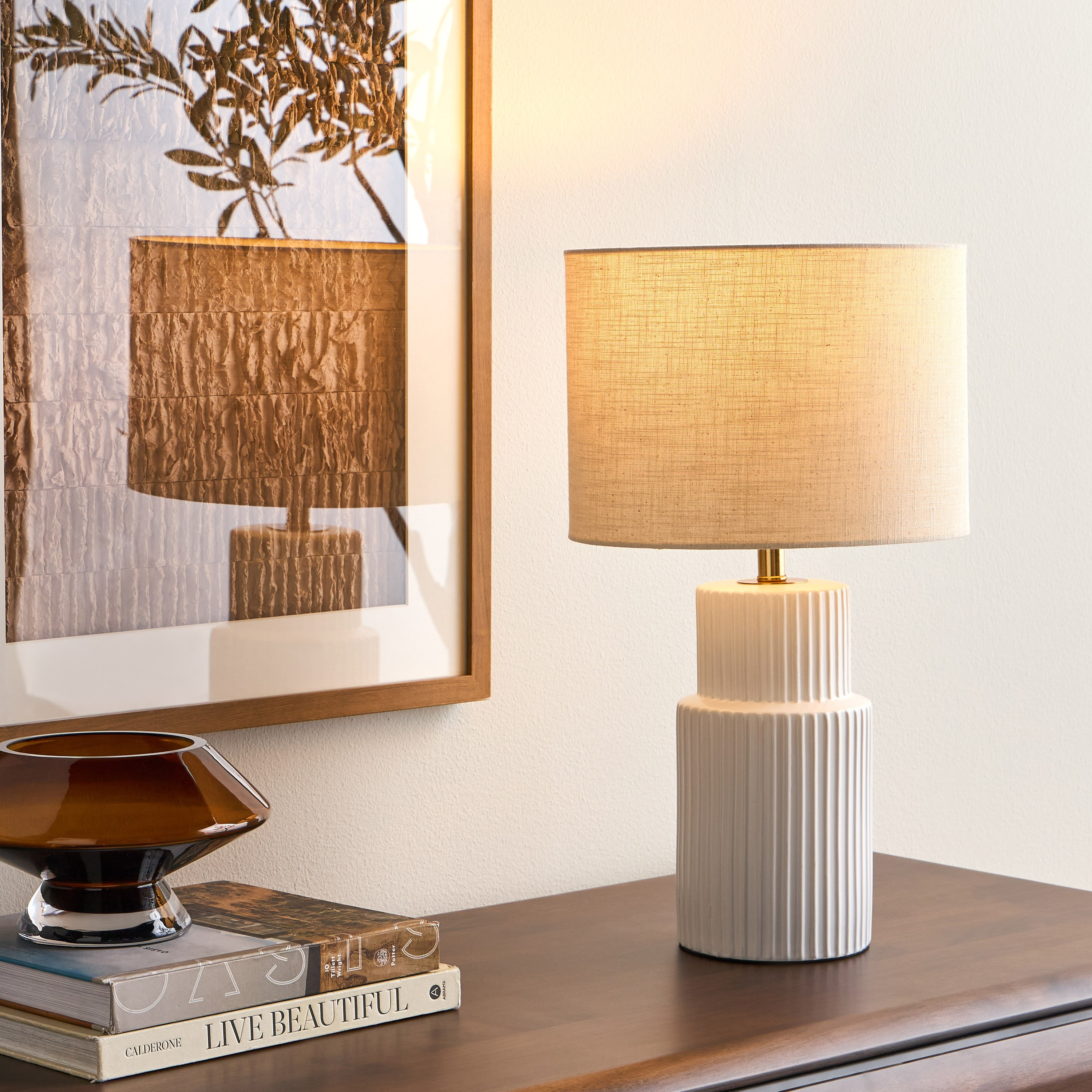 Auberon Creamic Table Lamp - 50 cm-household-lighting-tableanddesklamps-image-4