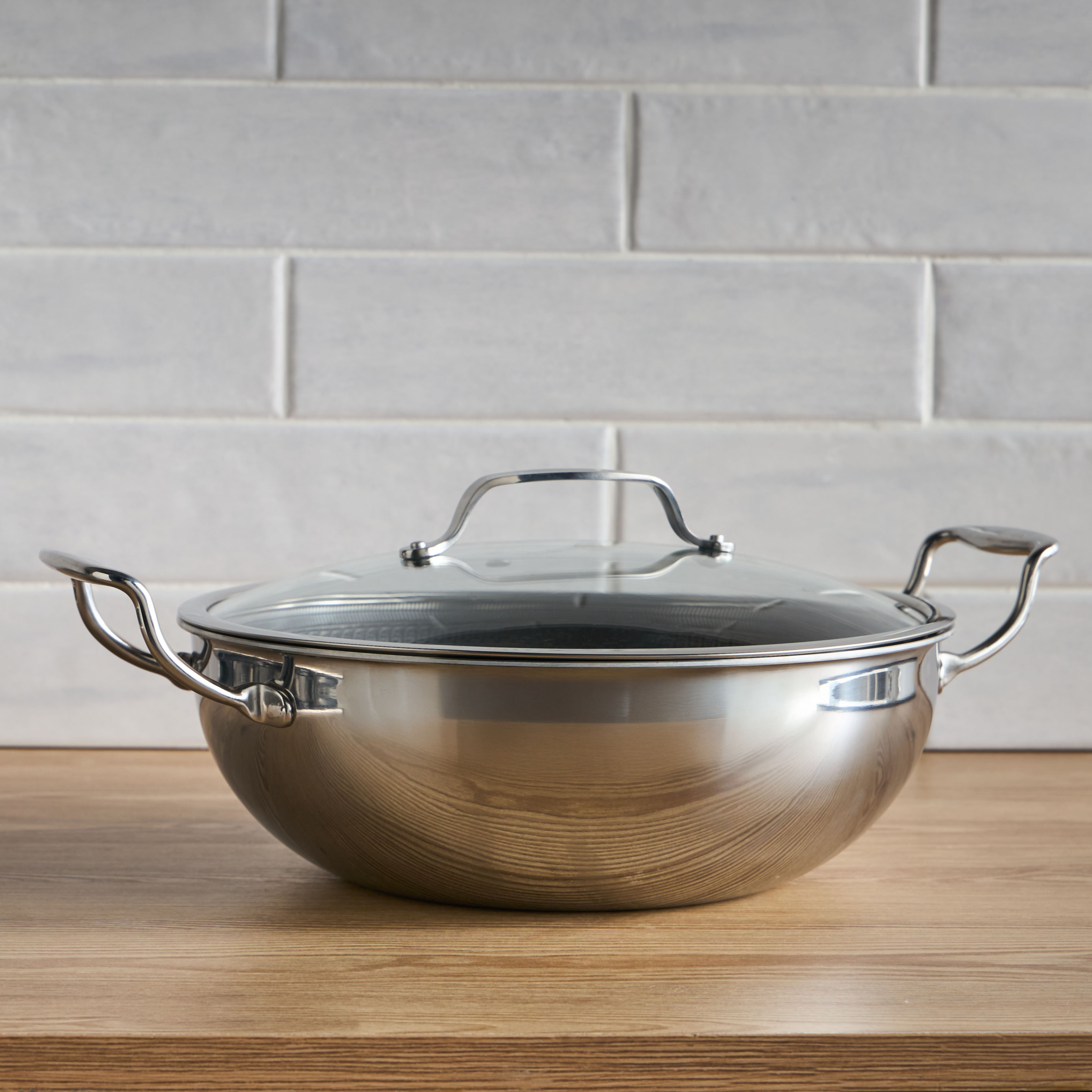 Master Pro Tri-ply Stainless Steel Kadai - 28 cm-household-kitchen-cookware-potsandpans-image-2