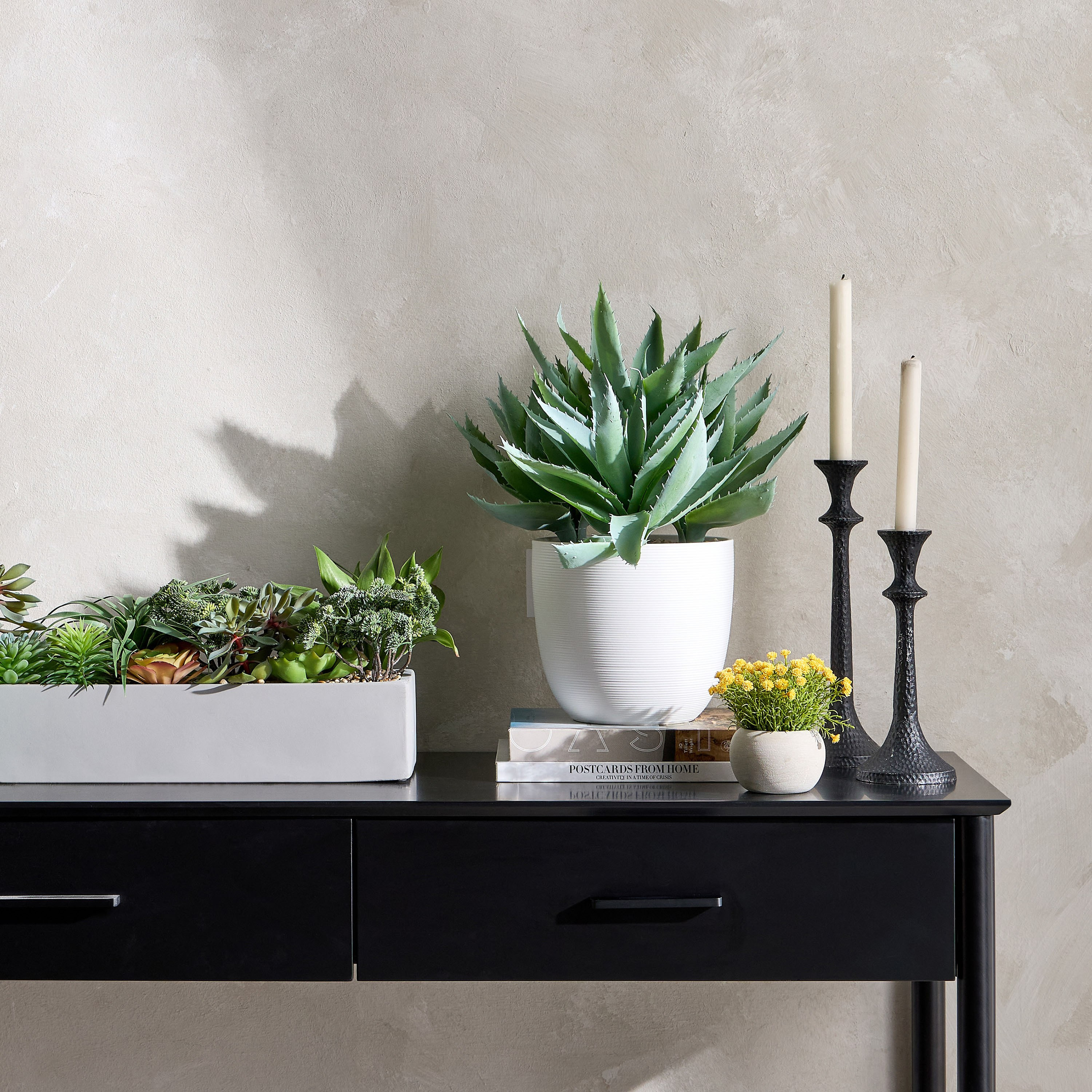 Shine Agave Plant in Ceramic Pot - 43 cm-household-gardenandoutdoor-artificialplants-succulents-image-3
