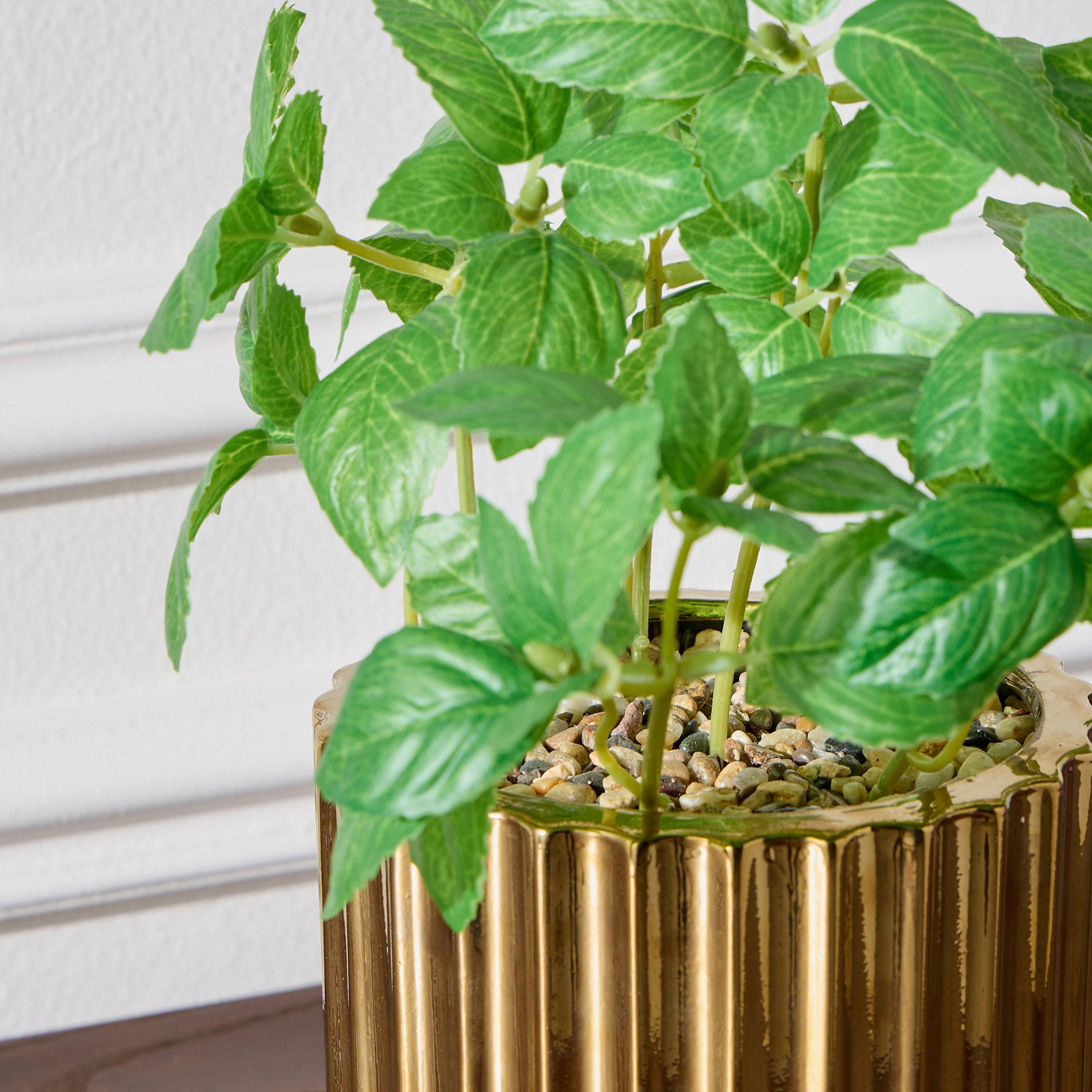 Naz Basil Plant in Pot - 29 cm-household-gardenandoutdoor-artificialplants-pottedplants-image-2