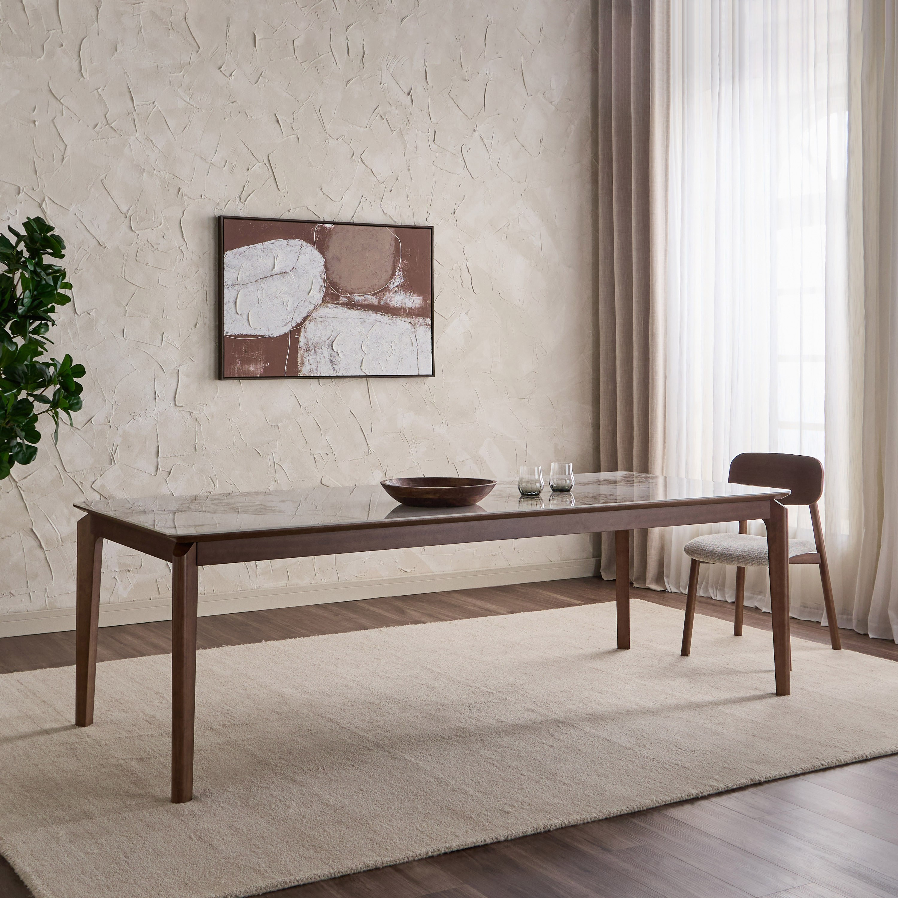 Charcoal 10-Seater Ceramic Top Dining Table