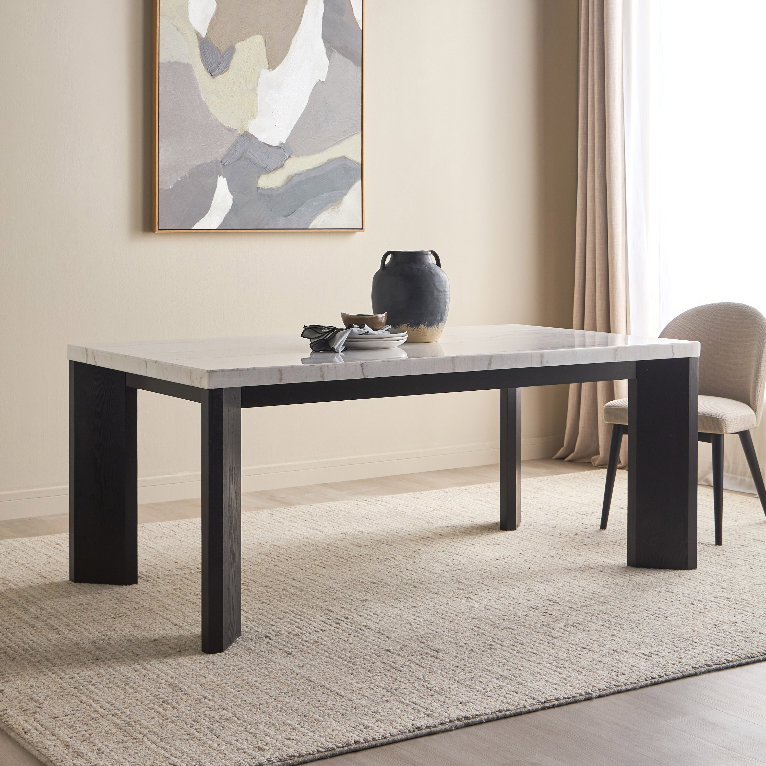 Robin 6-Seater Marble Top Dining Table